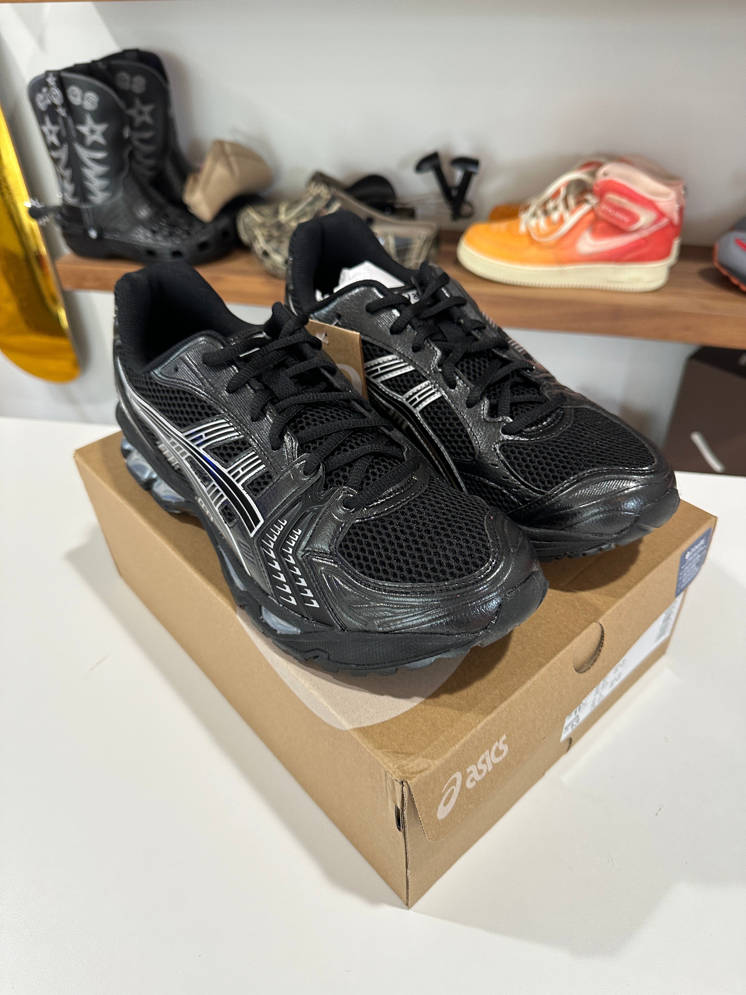 ASICS Gel-Kayano 14 Black Pure Silver Sz 11.5