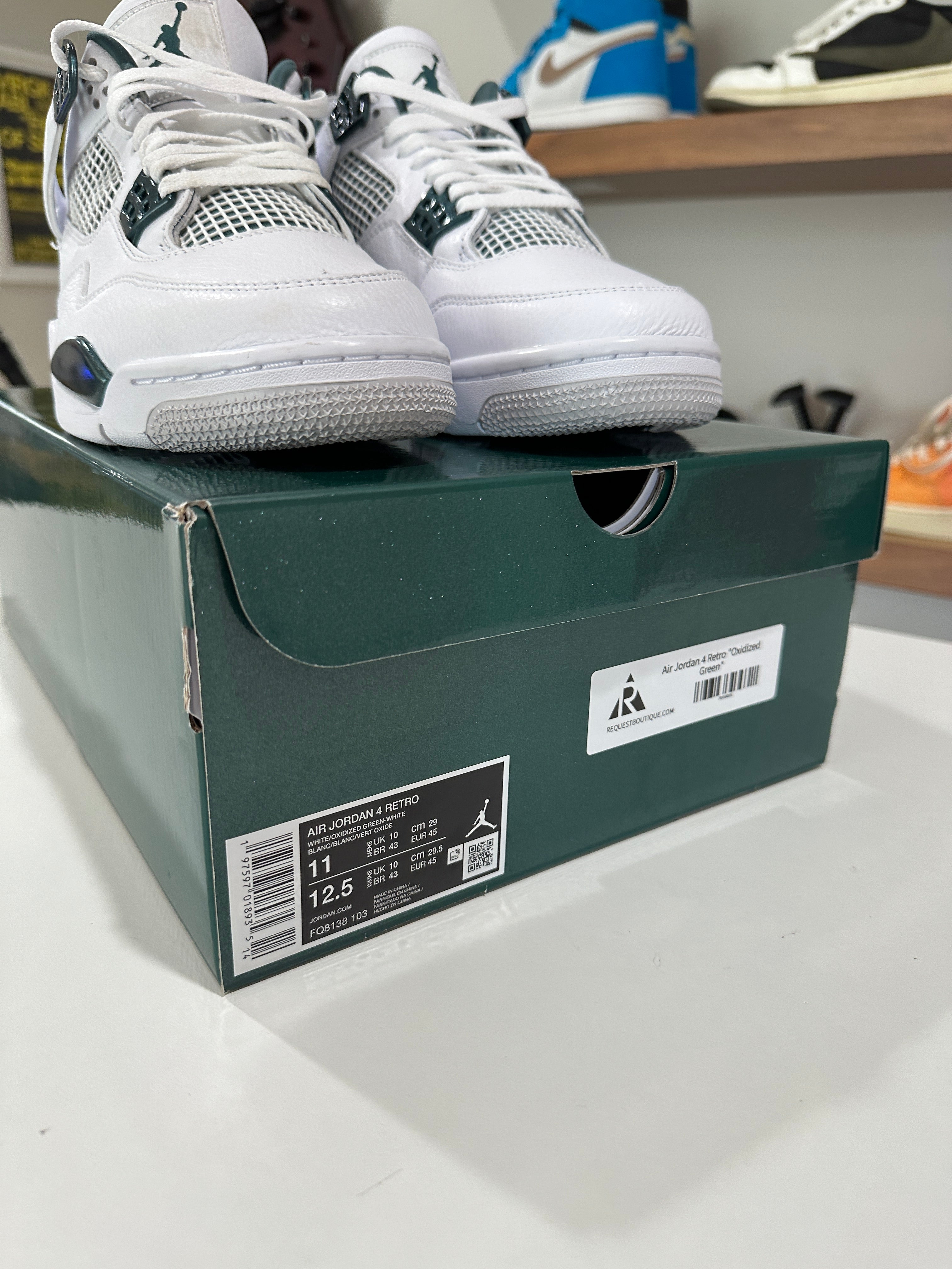 Jordan 4 Retro Oxidized Green Sz 11