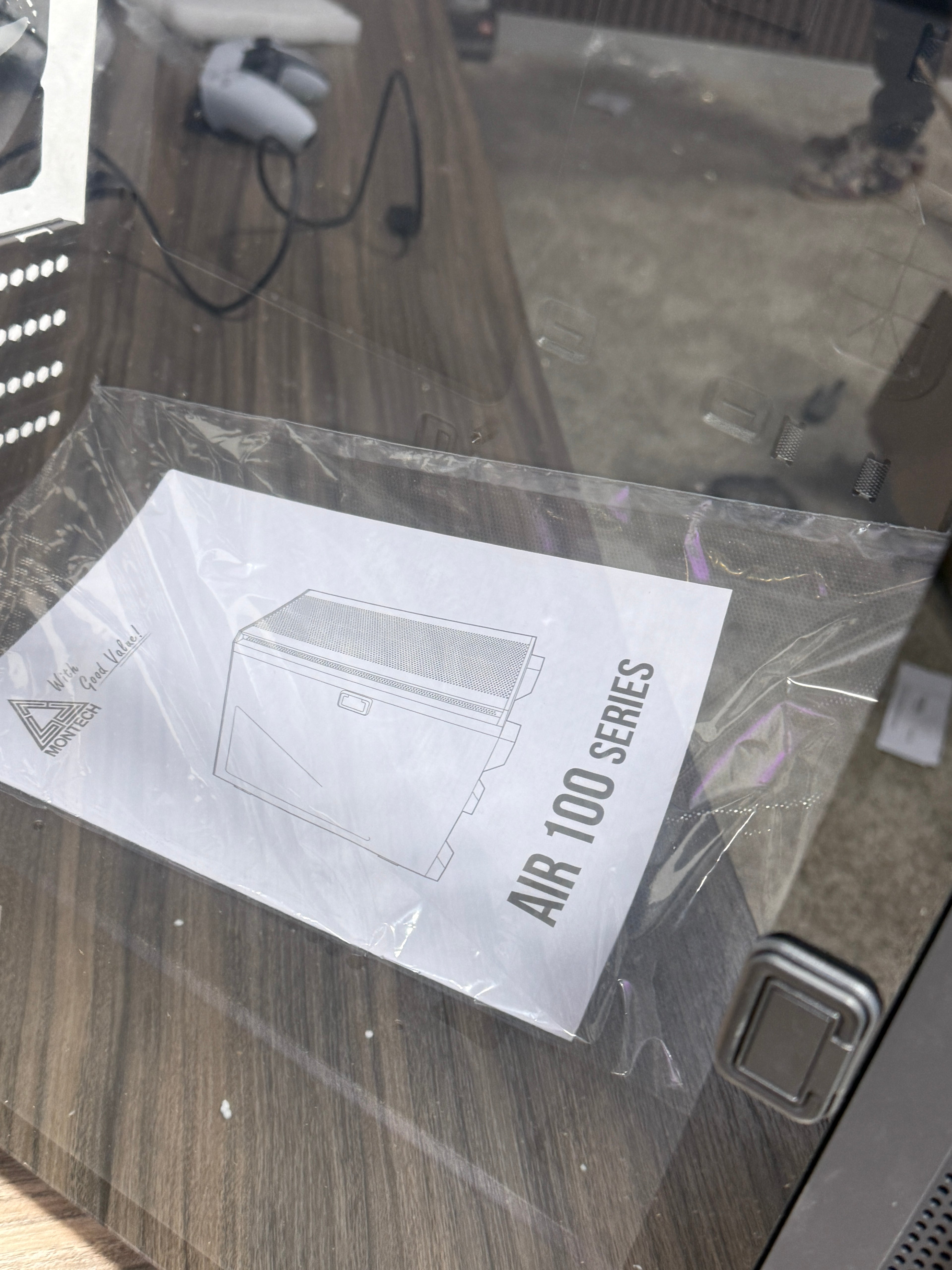 Montech AIR 100 ARGB MICRO-ATX Tower with Four ARGB Fans Pre Installed, Ultra-Minimalist Design, Fine Mesh Front Panel, High Airflow, Unique Side Swivel Tempered Glass, Dust Protection, Black