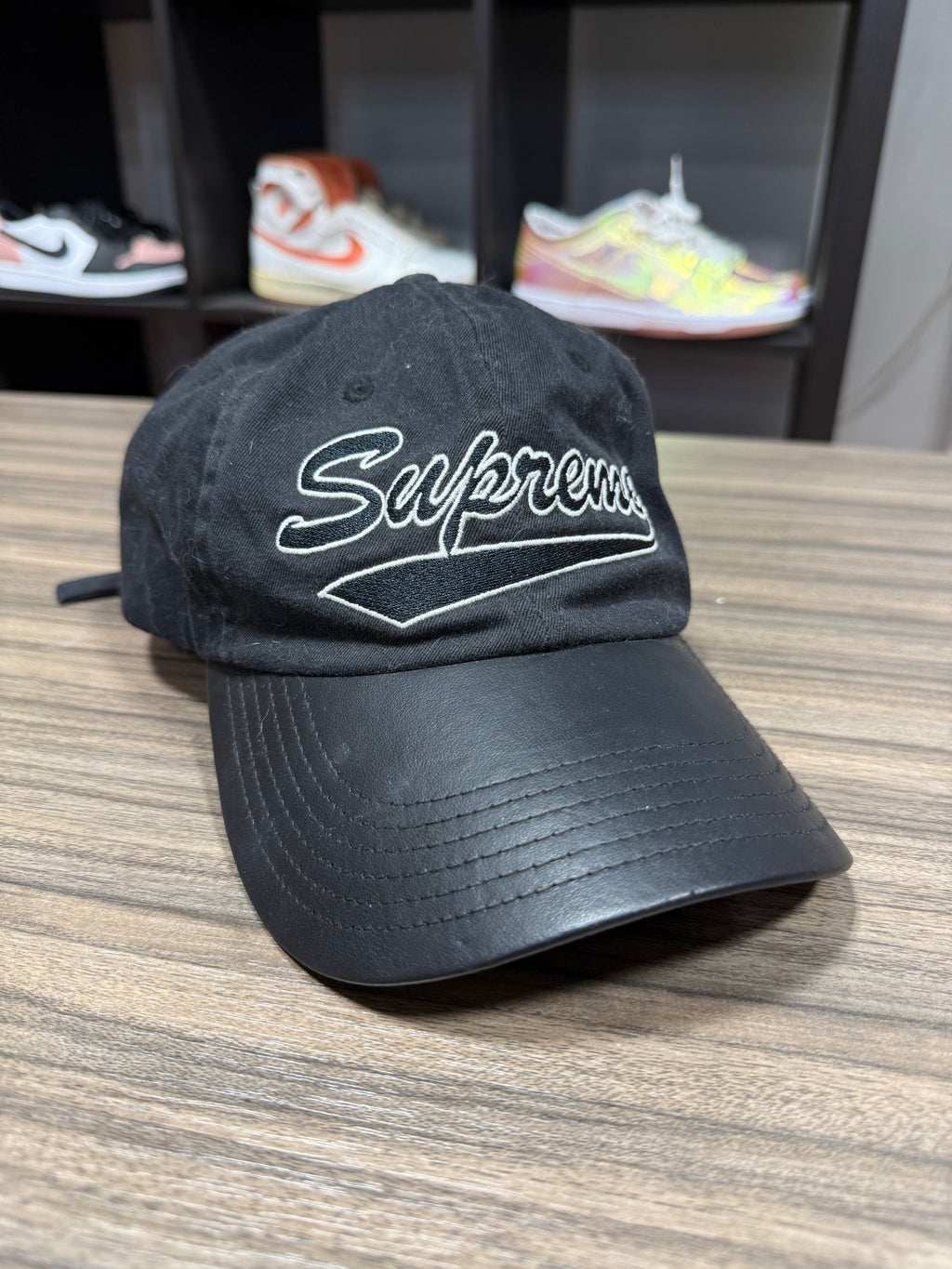 Supreme Hat Black/Leather