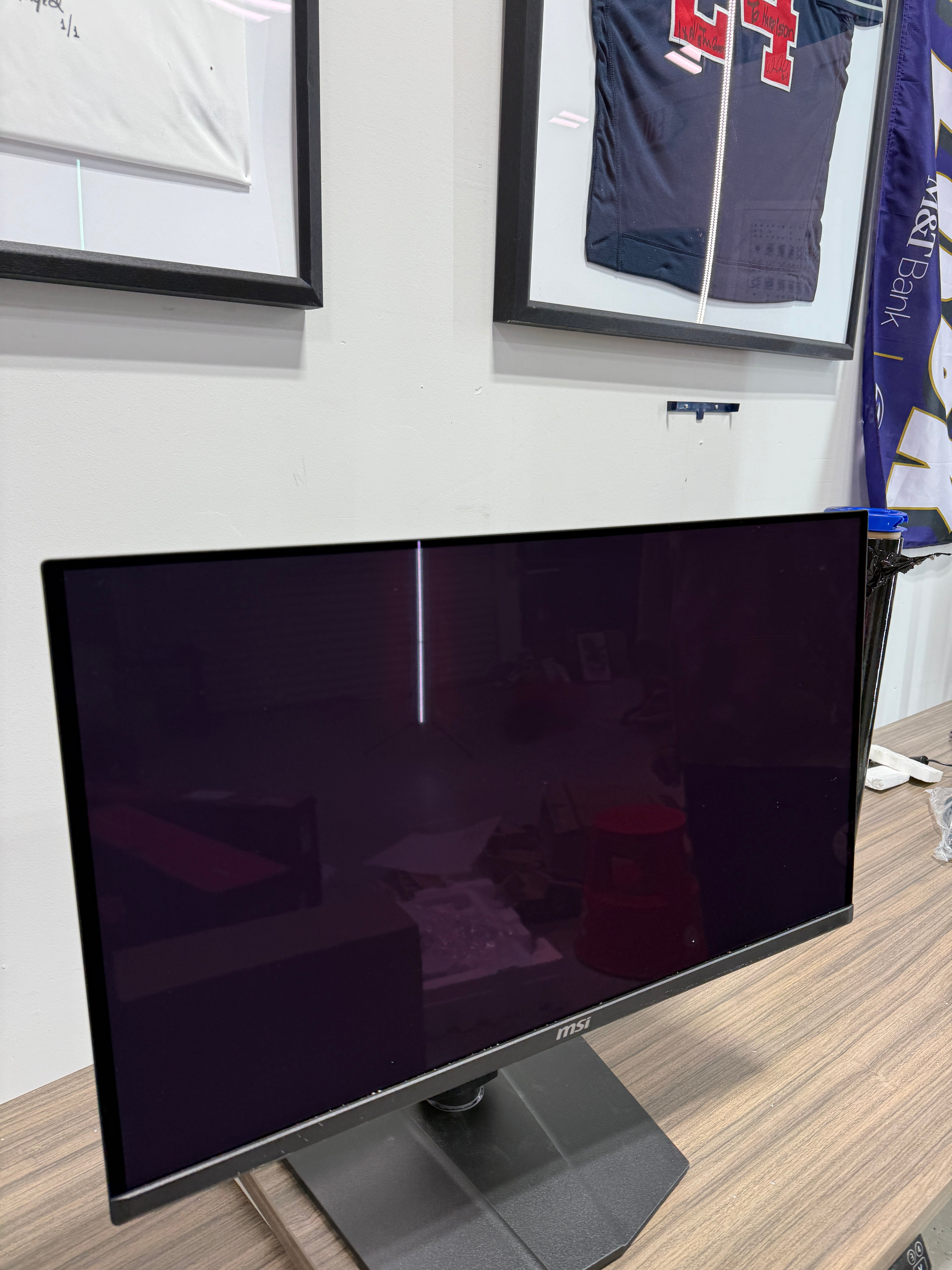 BROKEN MSI MAG 271QPX QD-OLED 27" 16:9, QD-OLED Gaming Monitor, 360Hz 0.03ms, 2560 x 1440 (WQHD), Height Adjustable Arm