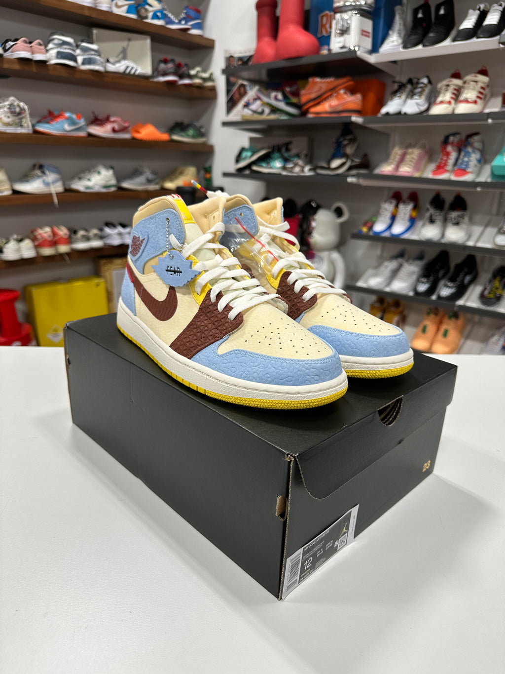 Jordan 1 Mid SE Fearless Maison Chateau Rouge Sz 12