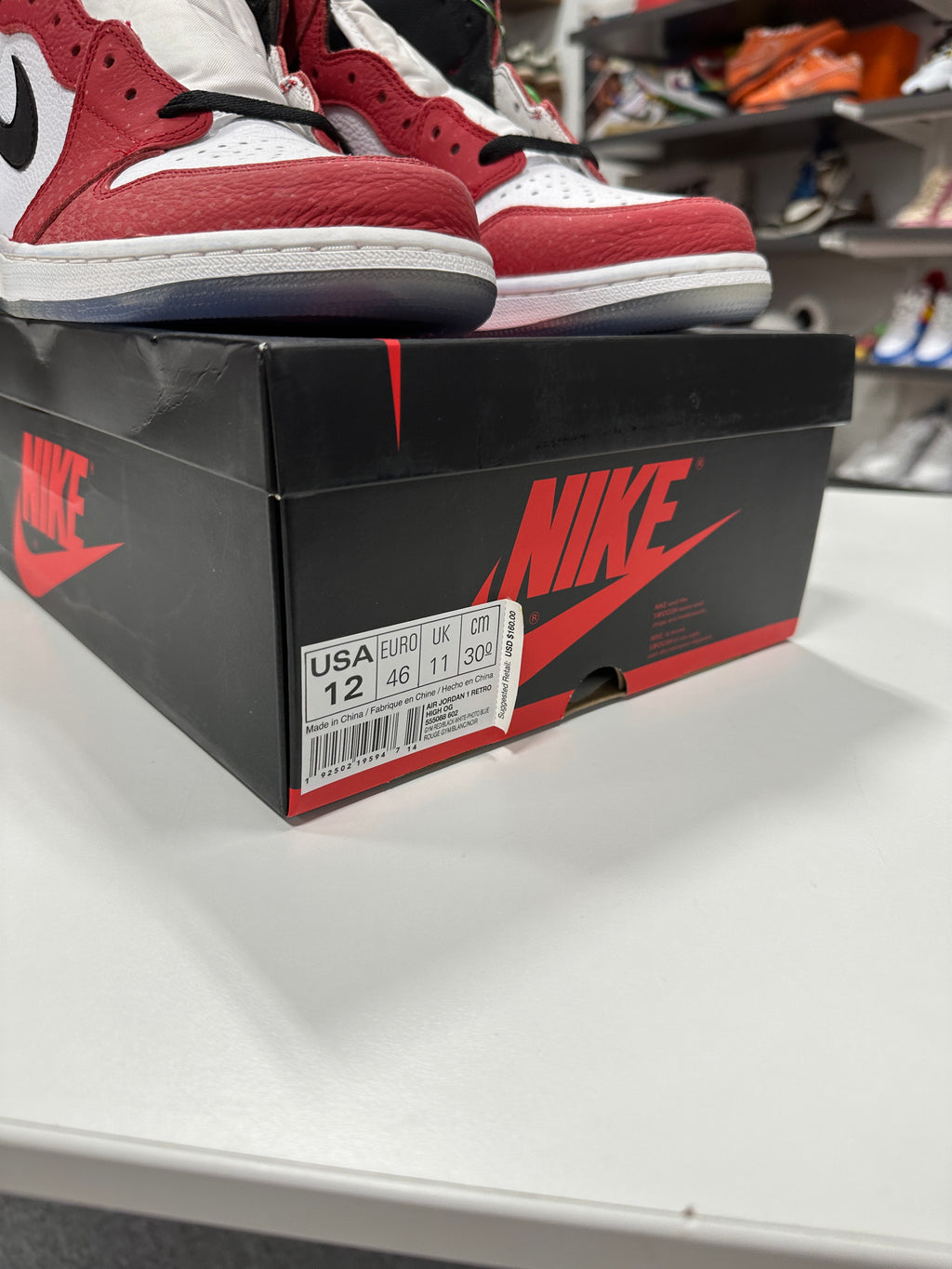 Jordan 1 Retro High Spider-Man Origin Story Sz 12