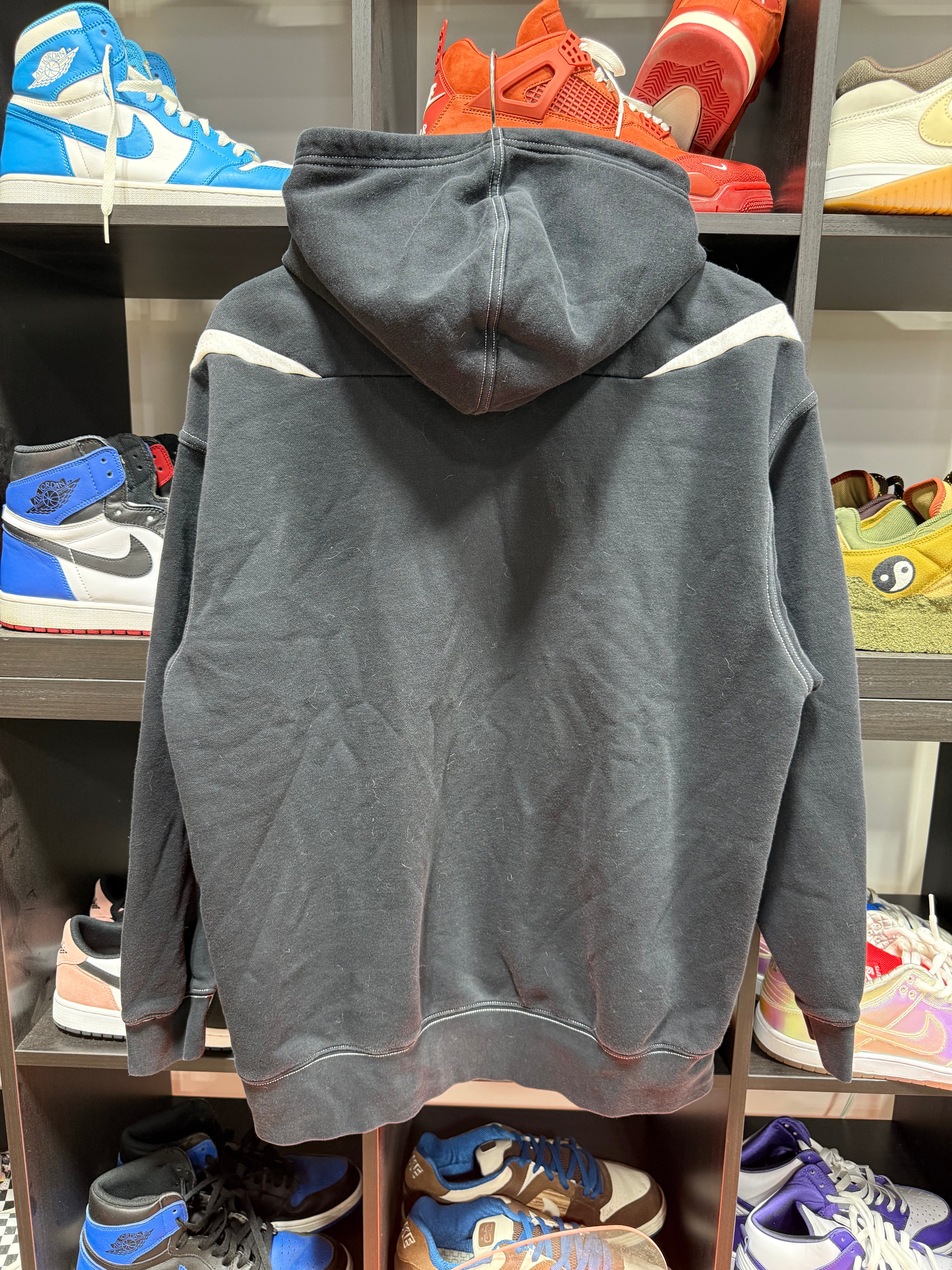 Nike Double Shoulder Logo Hoodie Black Sz M