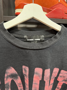 Homme Femme T-Shirt Black/Red Sz XXL