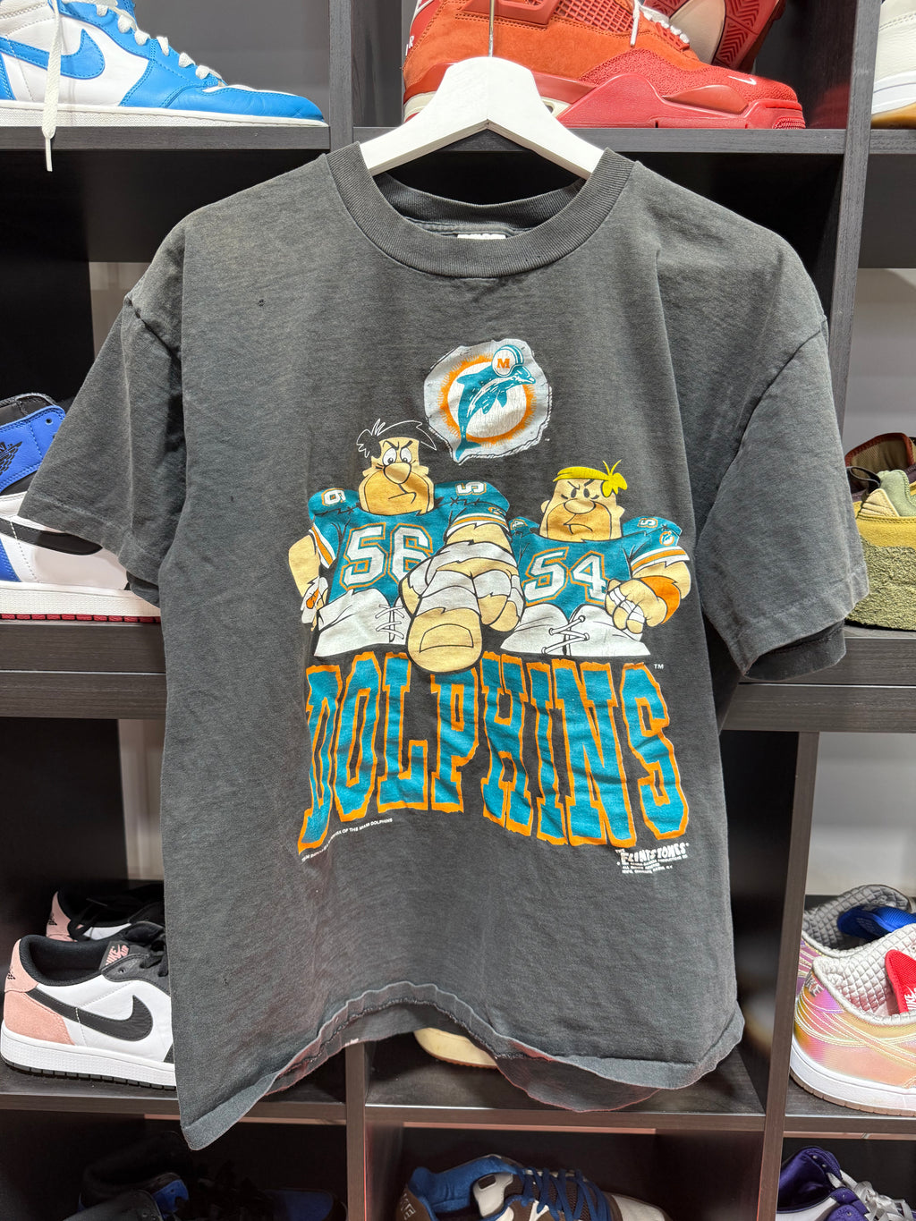 Vintage Miami Dolphins/Flintstones T-Shirt Sz XL