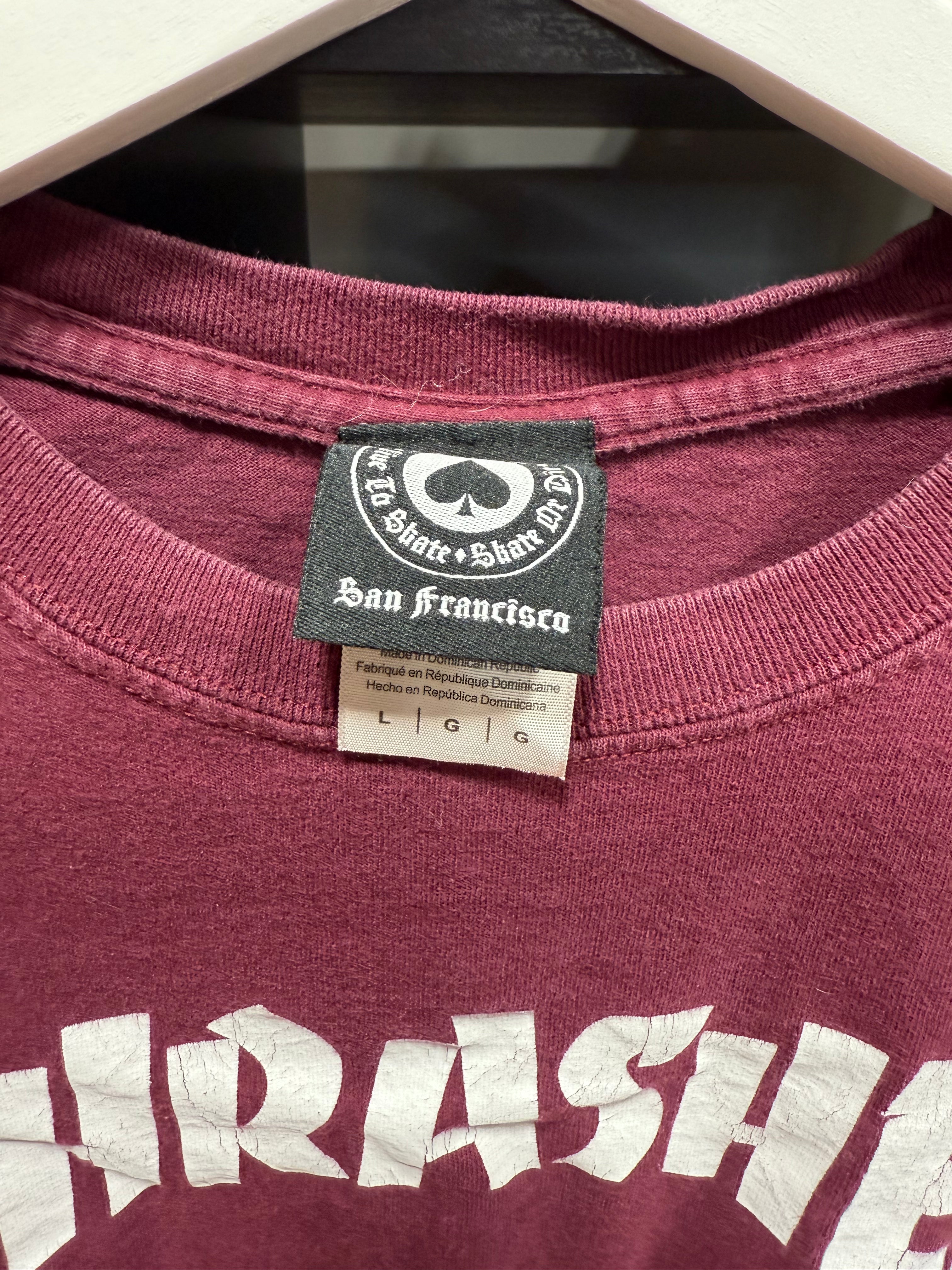 Thrasher T-Shirt Burgundy Sz L