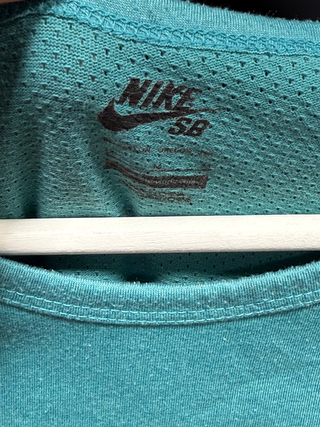Vintage Nike SB T-Shirt Teal Sz M