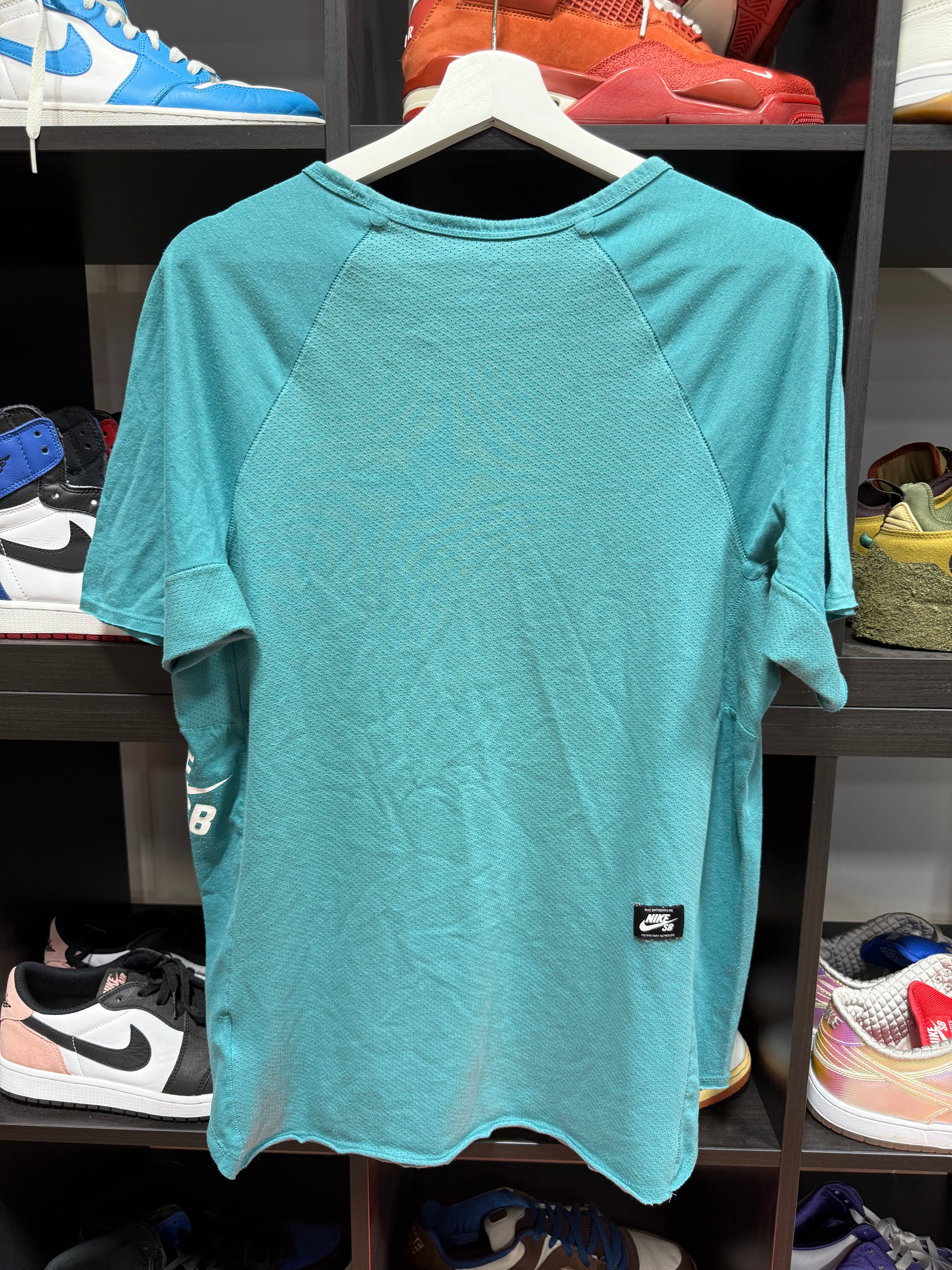 Vintage Nike SB T-Shirt Teal Sz M