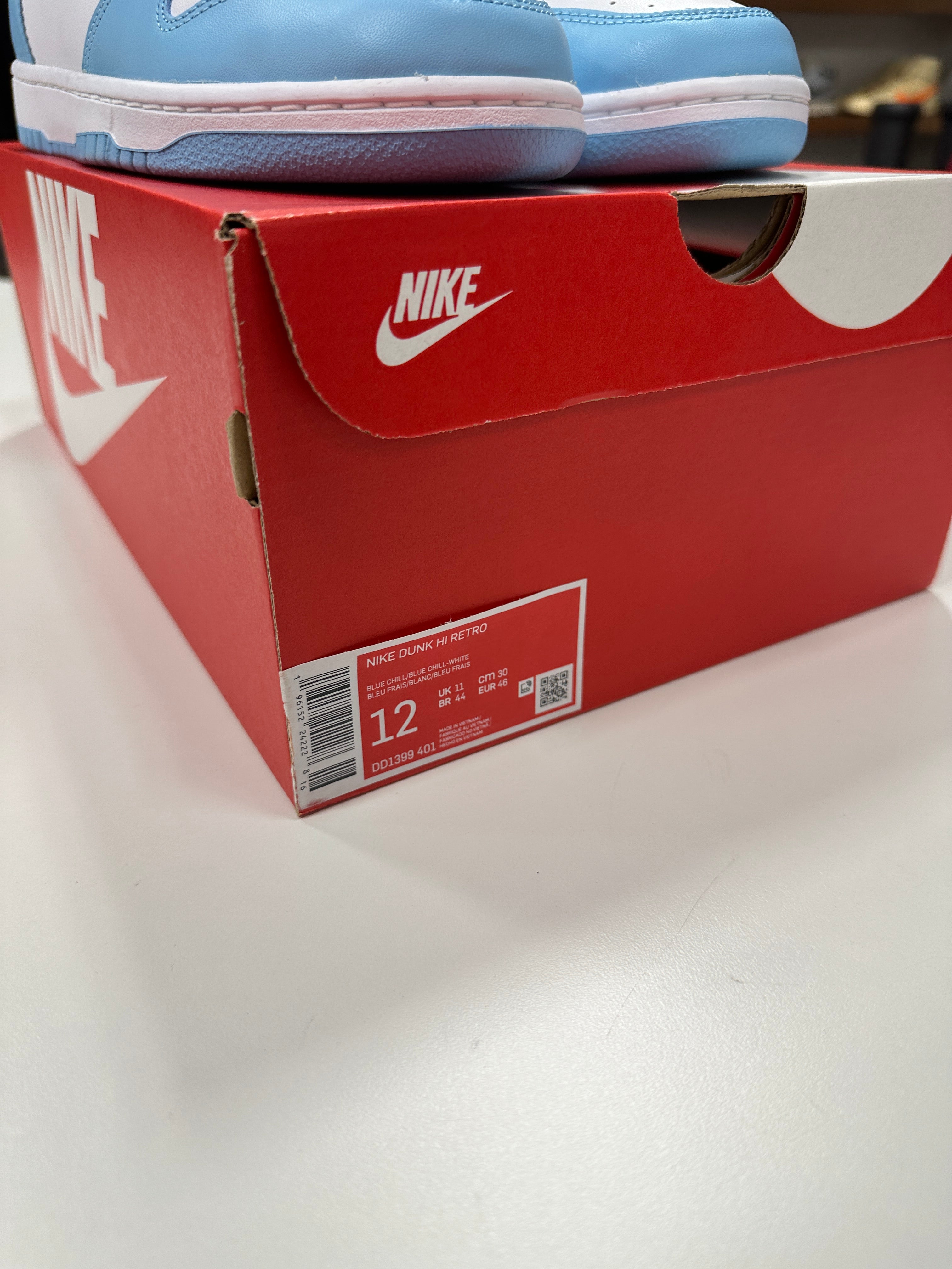 Nike Dunk High Blue Chill Sz 12