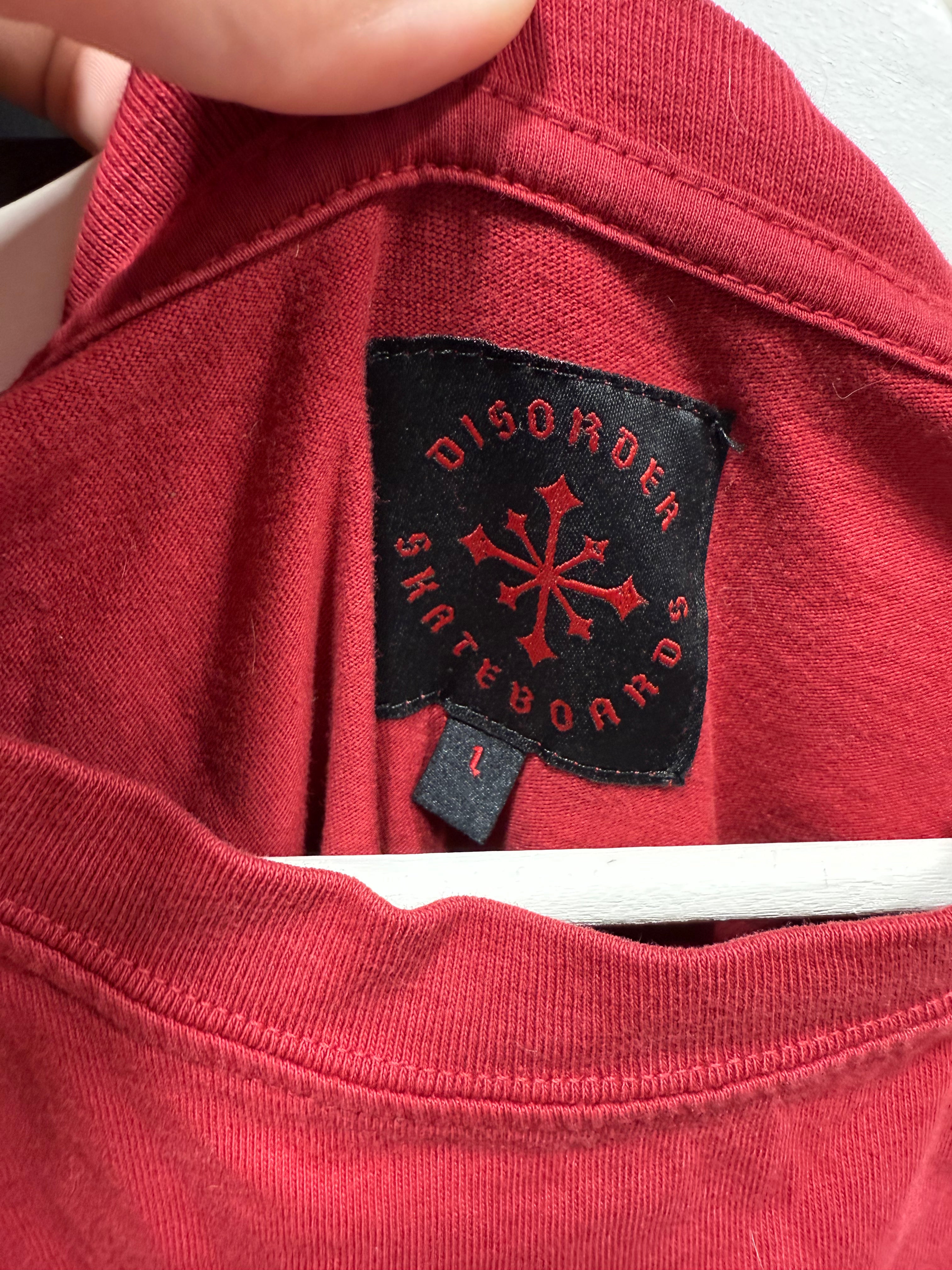 Disorder T-Shirt Red Sz L