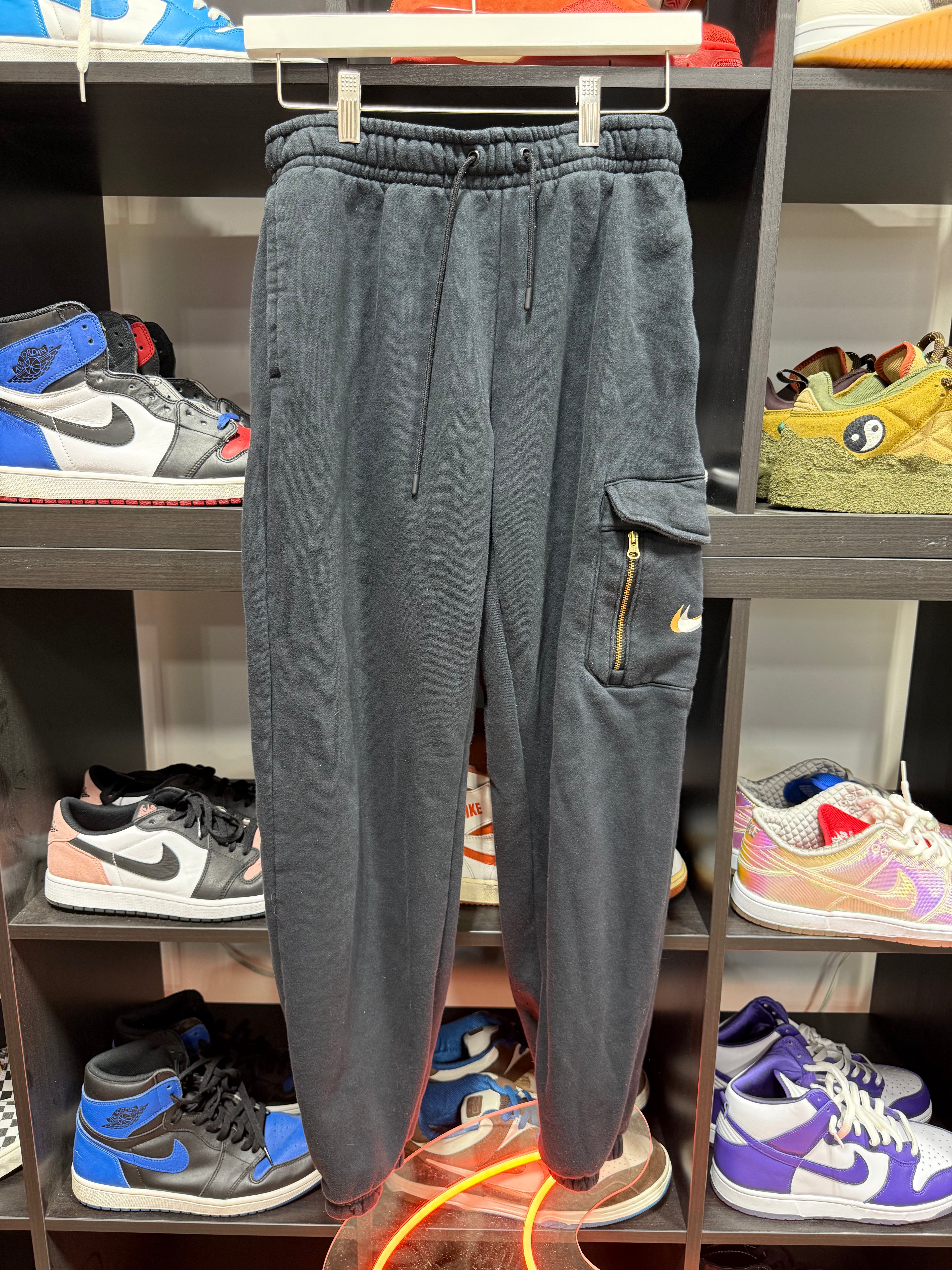 Nike Sweat Pants Black/Gold Sz S
