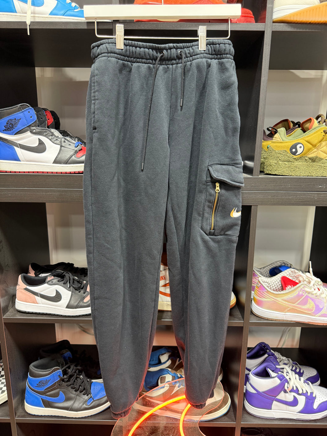 Nike Sweat Pants Black/Gold Sz S
