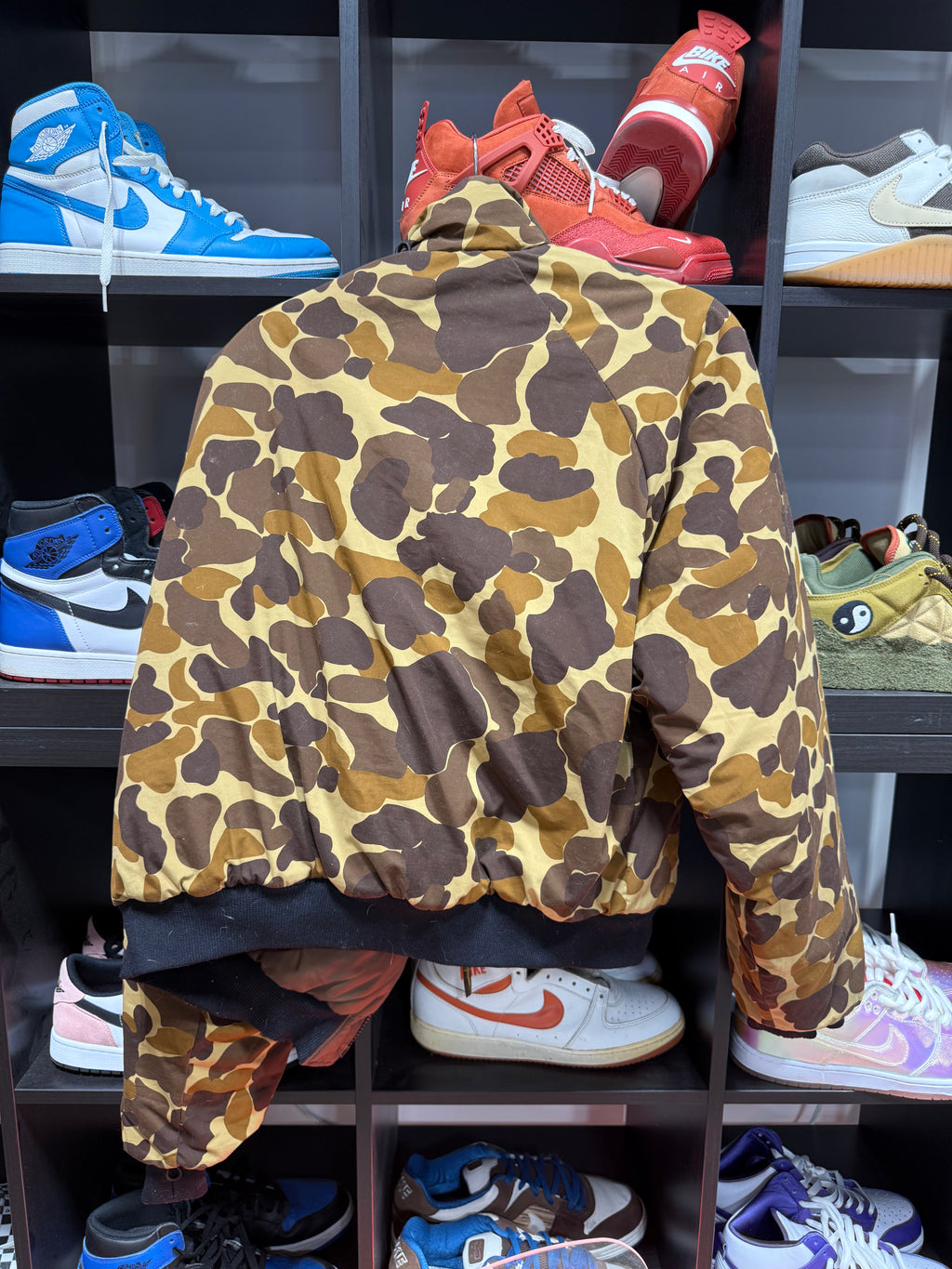 Vintage Field & Stream Reversible Camo Puffer Jacket Sz L