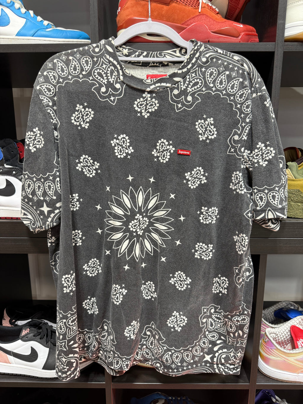 Supreme Small Box Logo T-Shirt Paisley Sz M