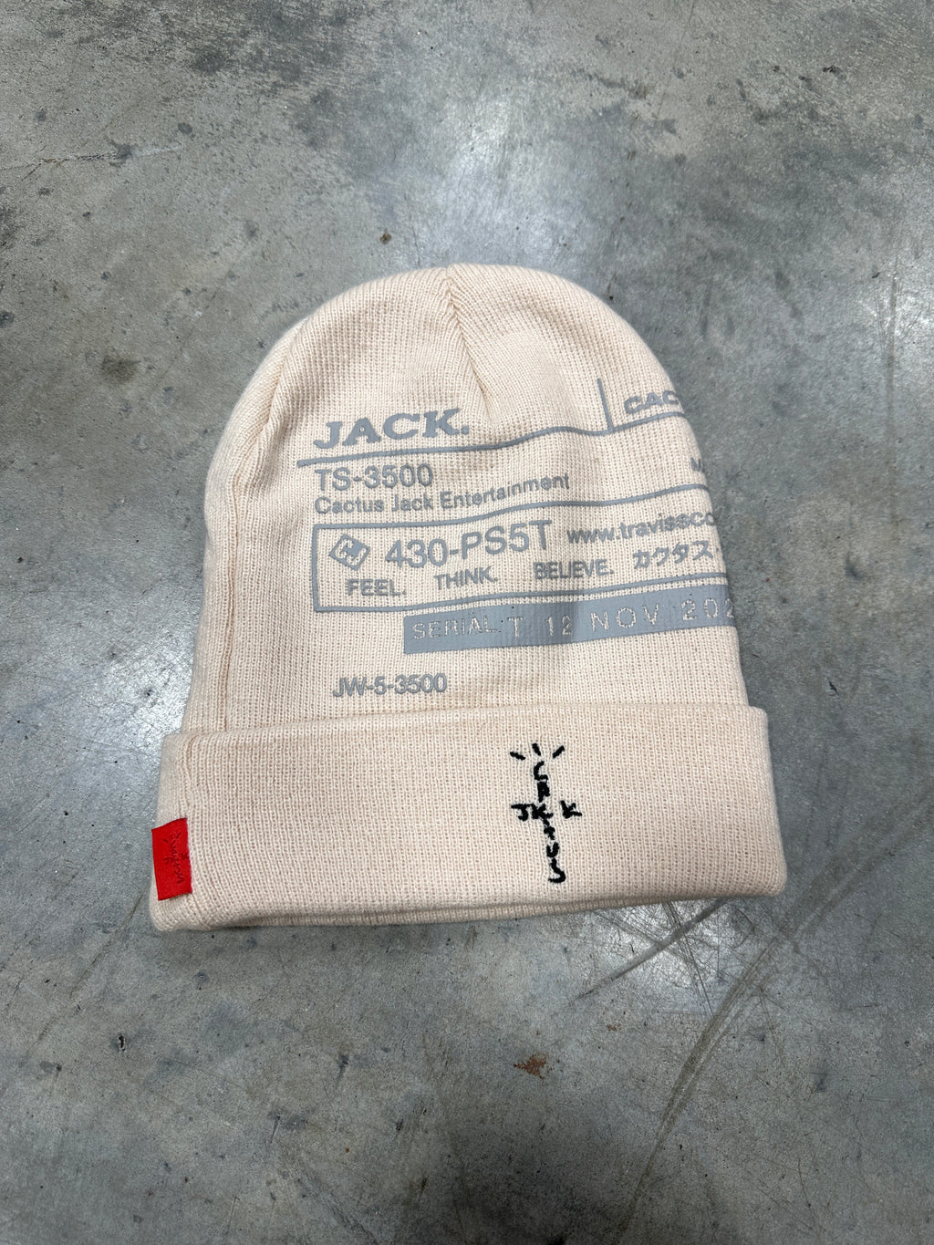 Travis Scott Beanie Pink OS