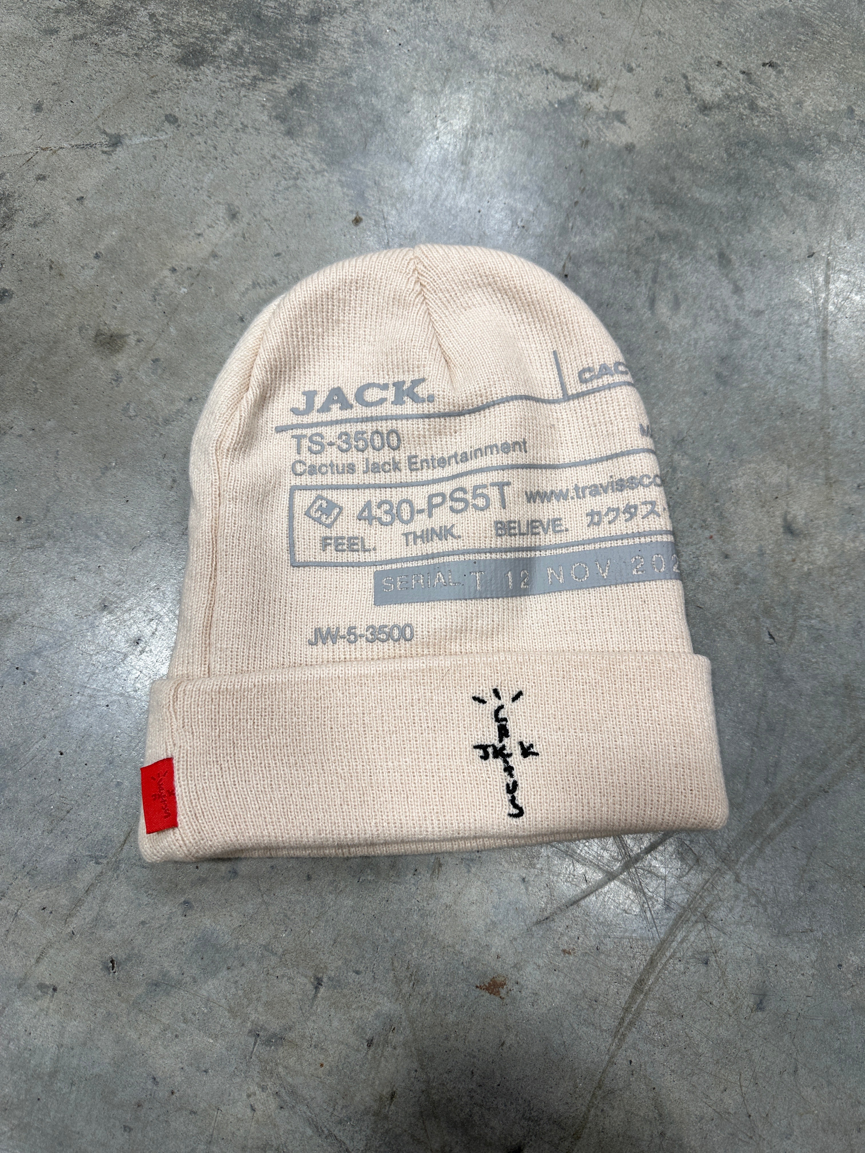 Travis Scott Beanie Pink OS