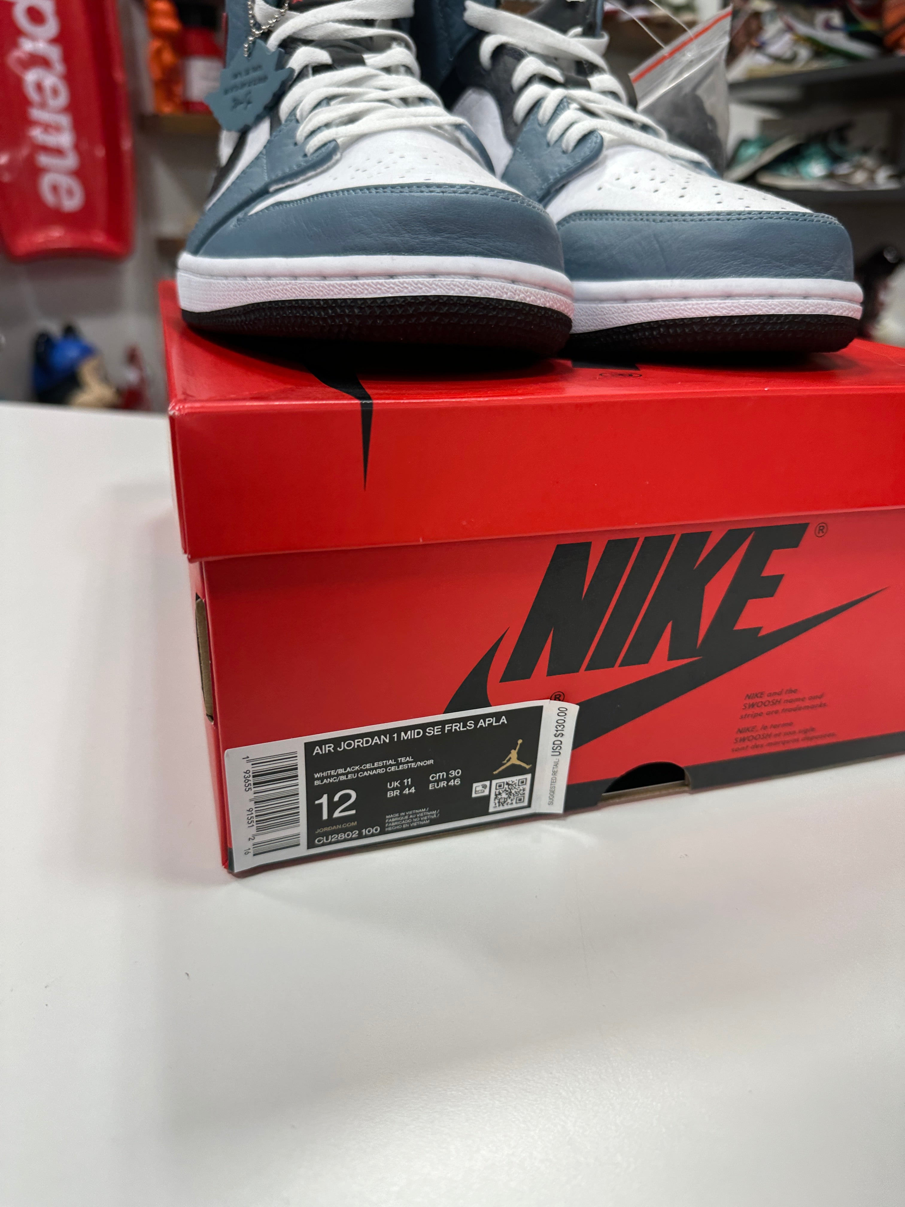 Jordan 1 Mid Fearless Facetasm Sz 12
