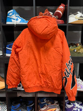 Load image into Gallery viewer, Supreme Sleeve Script Sideline Jacket Orange Sz M
