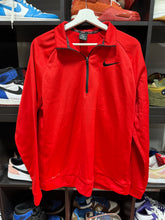 Load image into Gallery viewer, Nike Dri Fit Collard Half Zip Red Sz L
