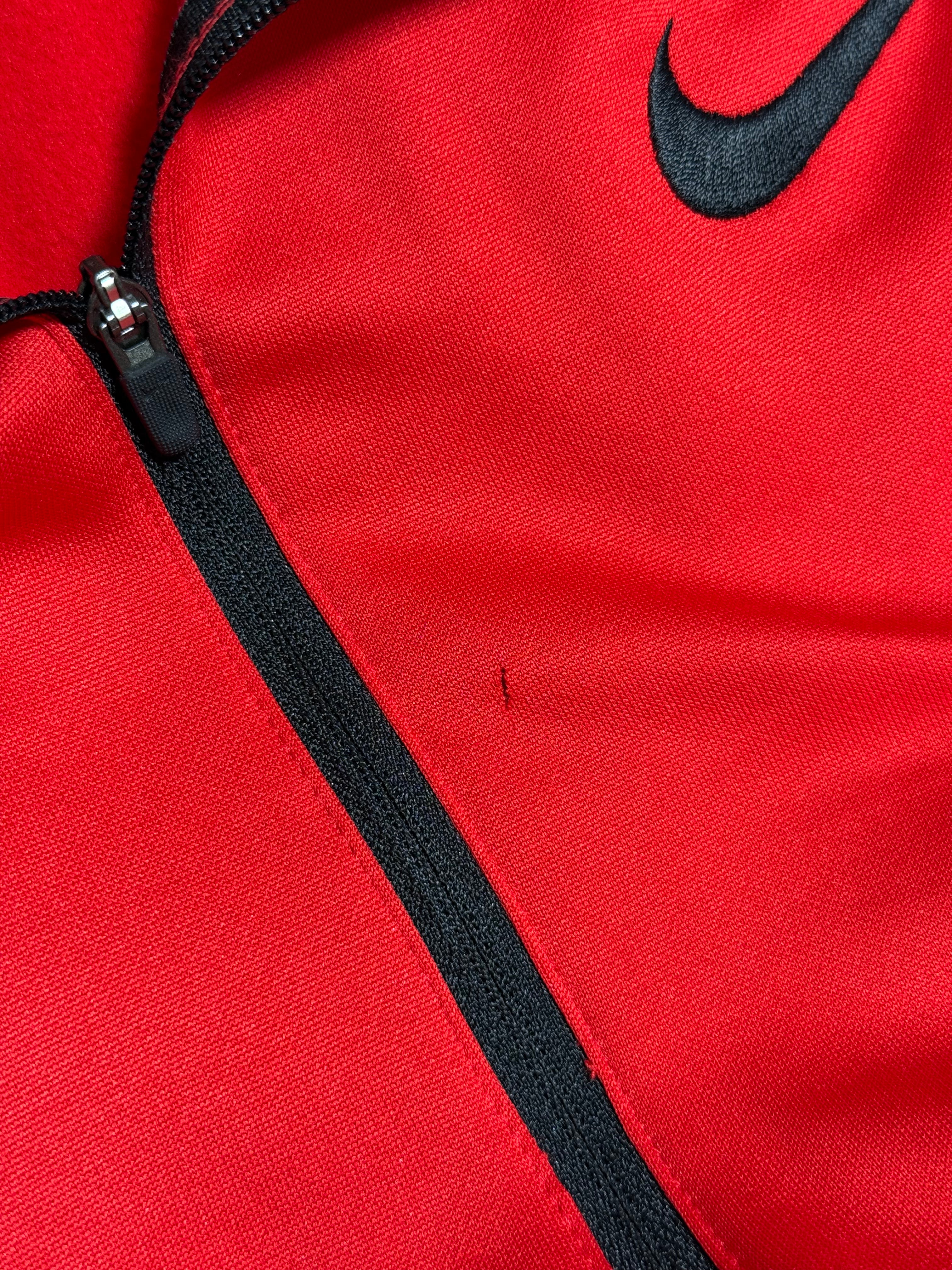 Nike Dri Fit Collard Half Zip Red Sz L