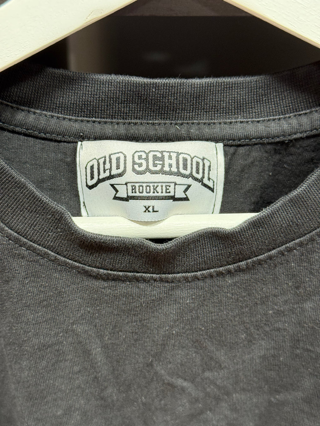 Old School Rookie Embroidered T-Shirt Goat Black Sz XL