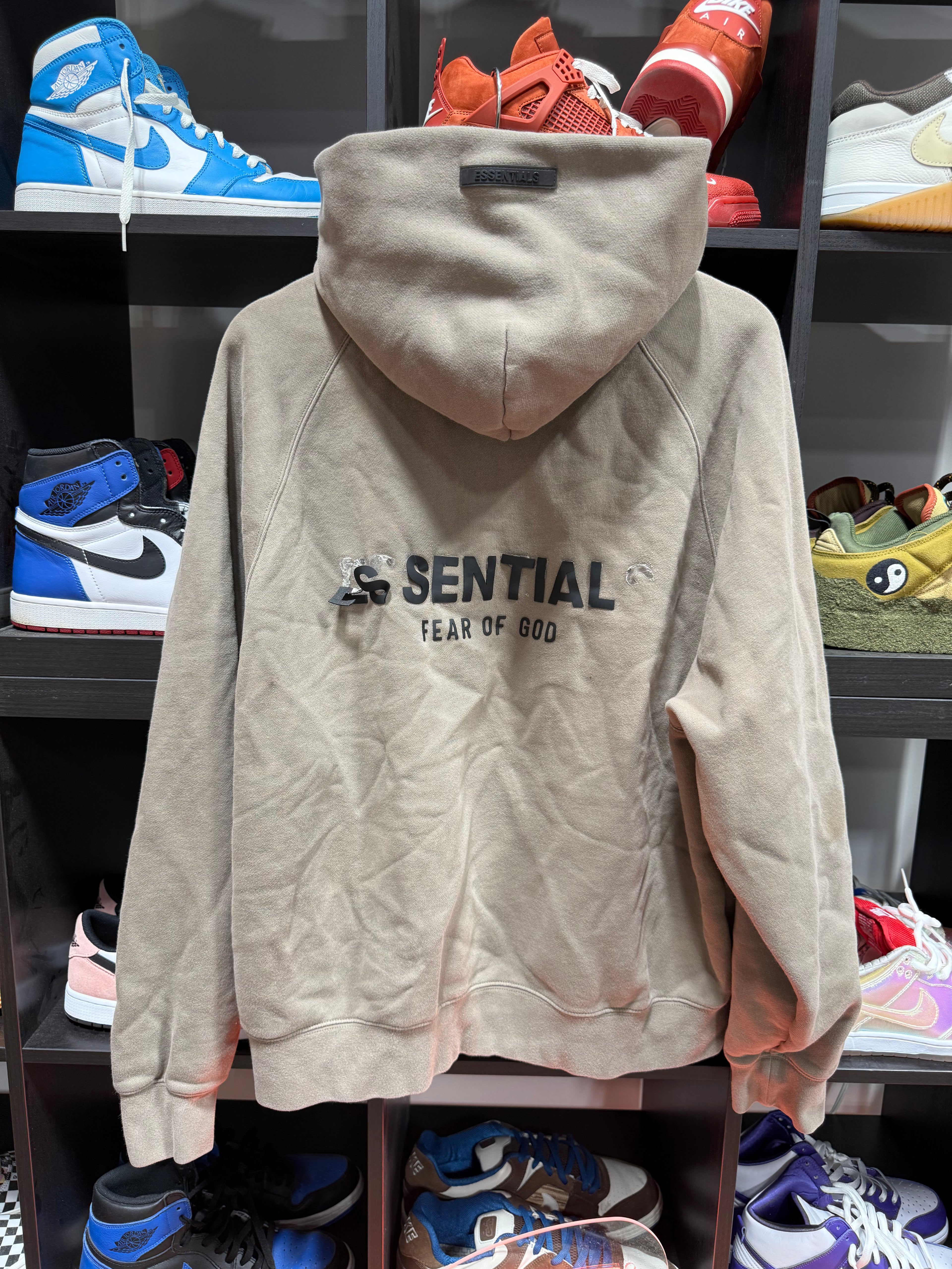 Essentials Hoodie Tan Sz M