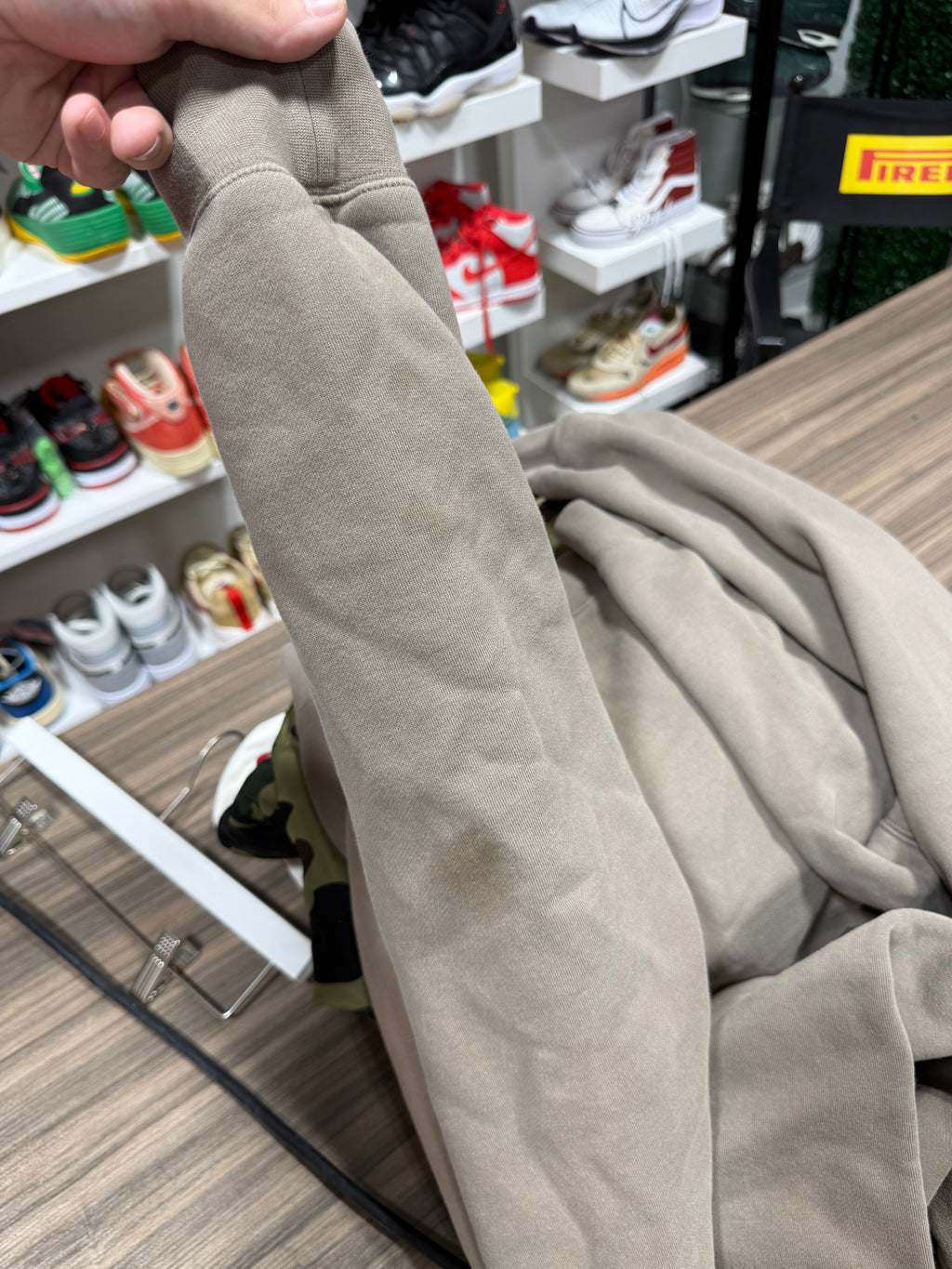 Essentials Hoodie Tan Sz M