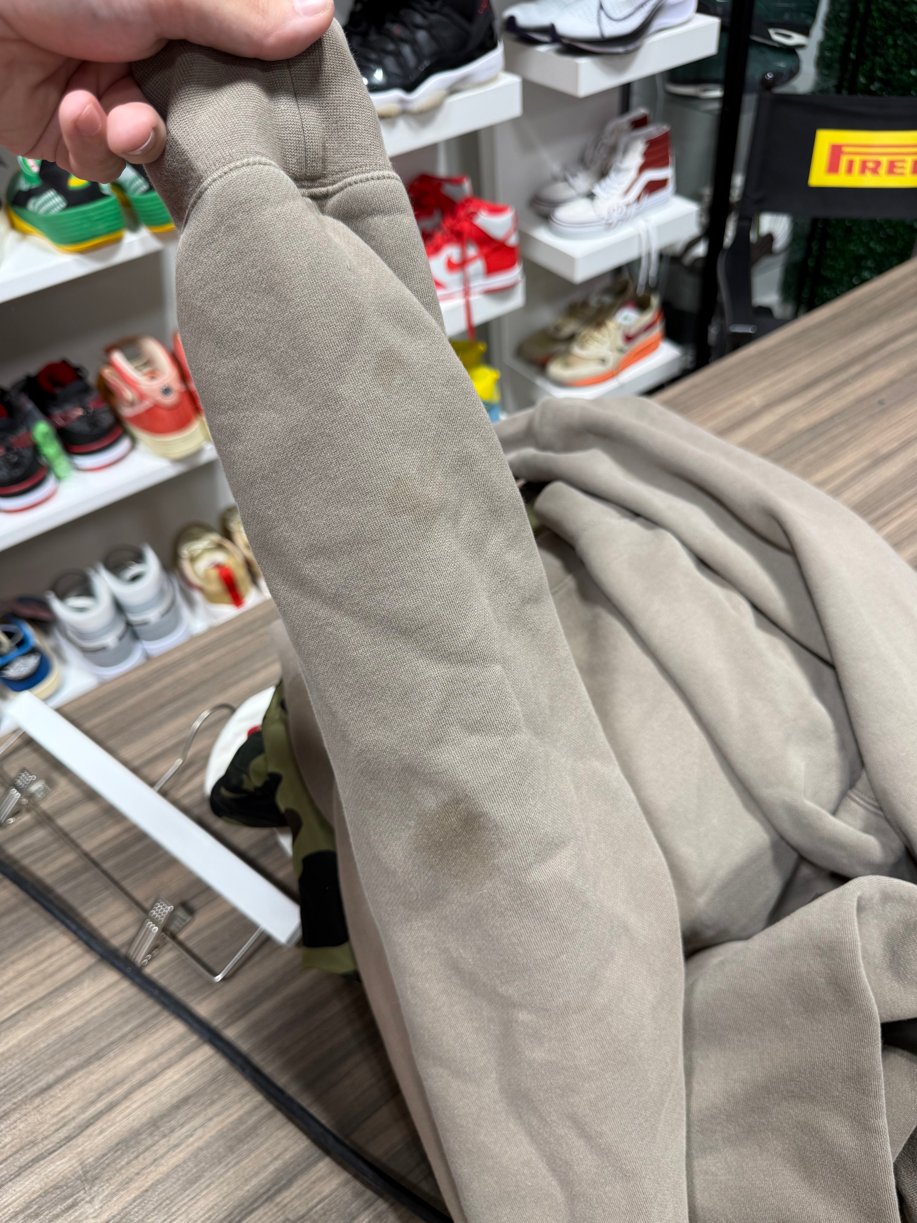 Essentials Hoodie Tan Sz M