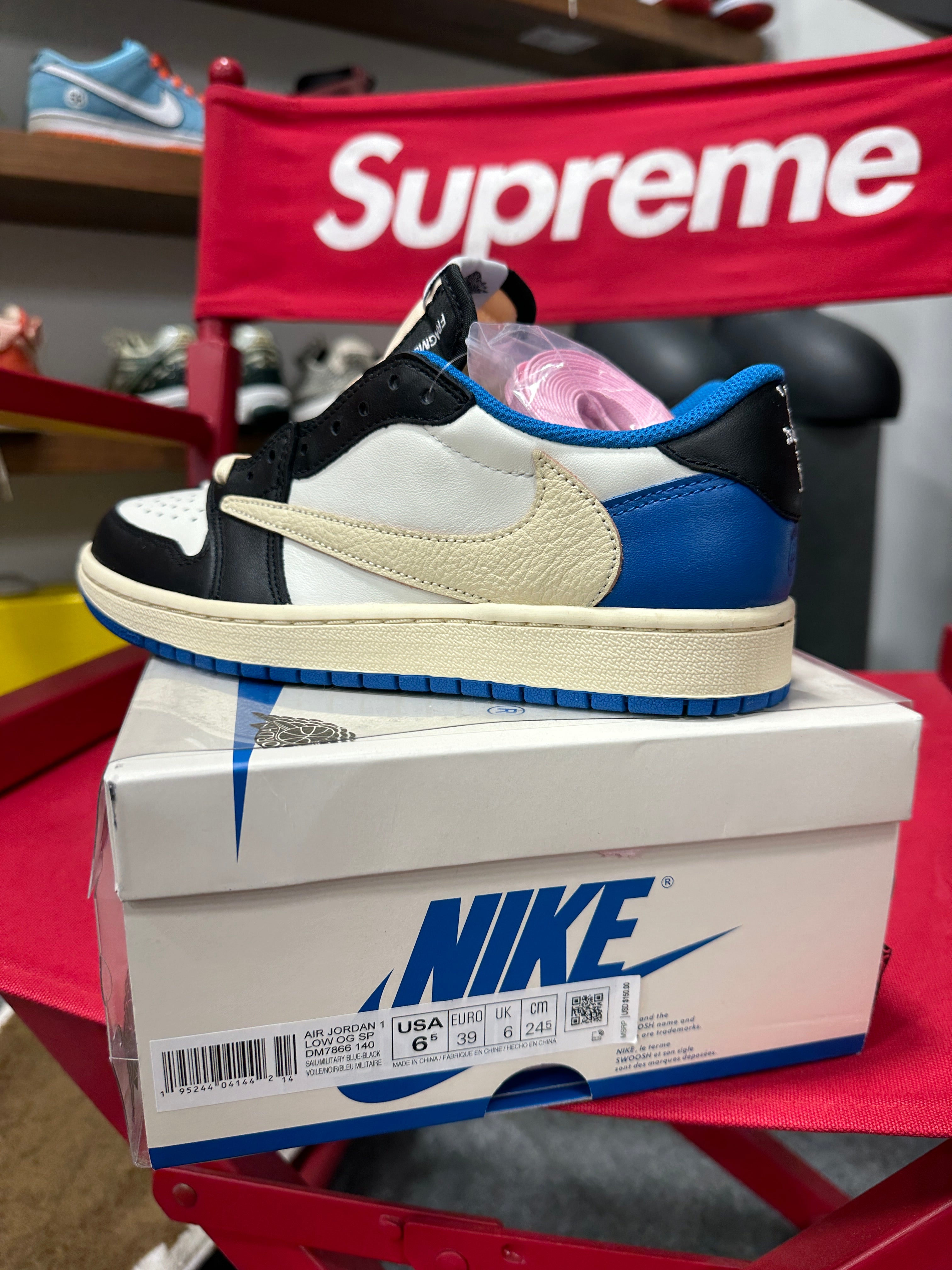 Travis Scott Fragment Jordan 1 Sz 6.5M 8W