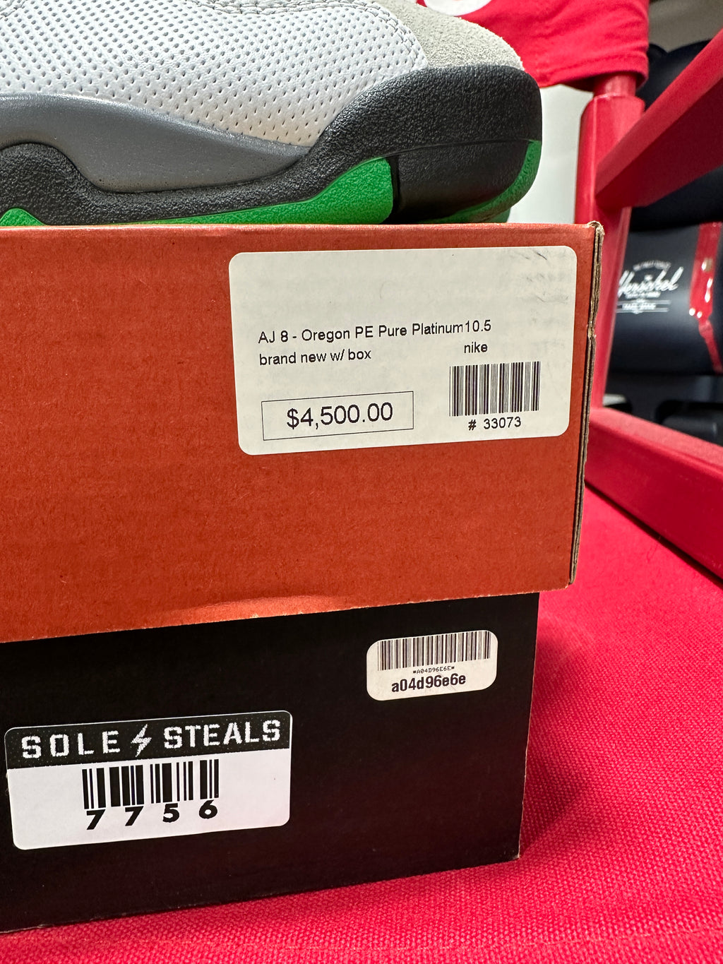 Jordan 8 Retro University of Oregon PE Pure Platinum Sz 10.5