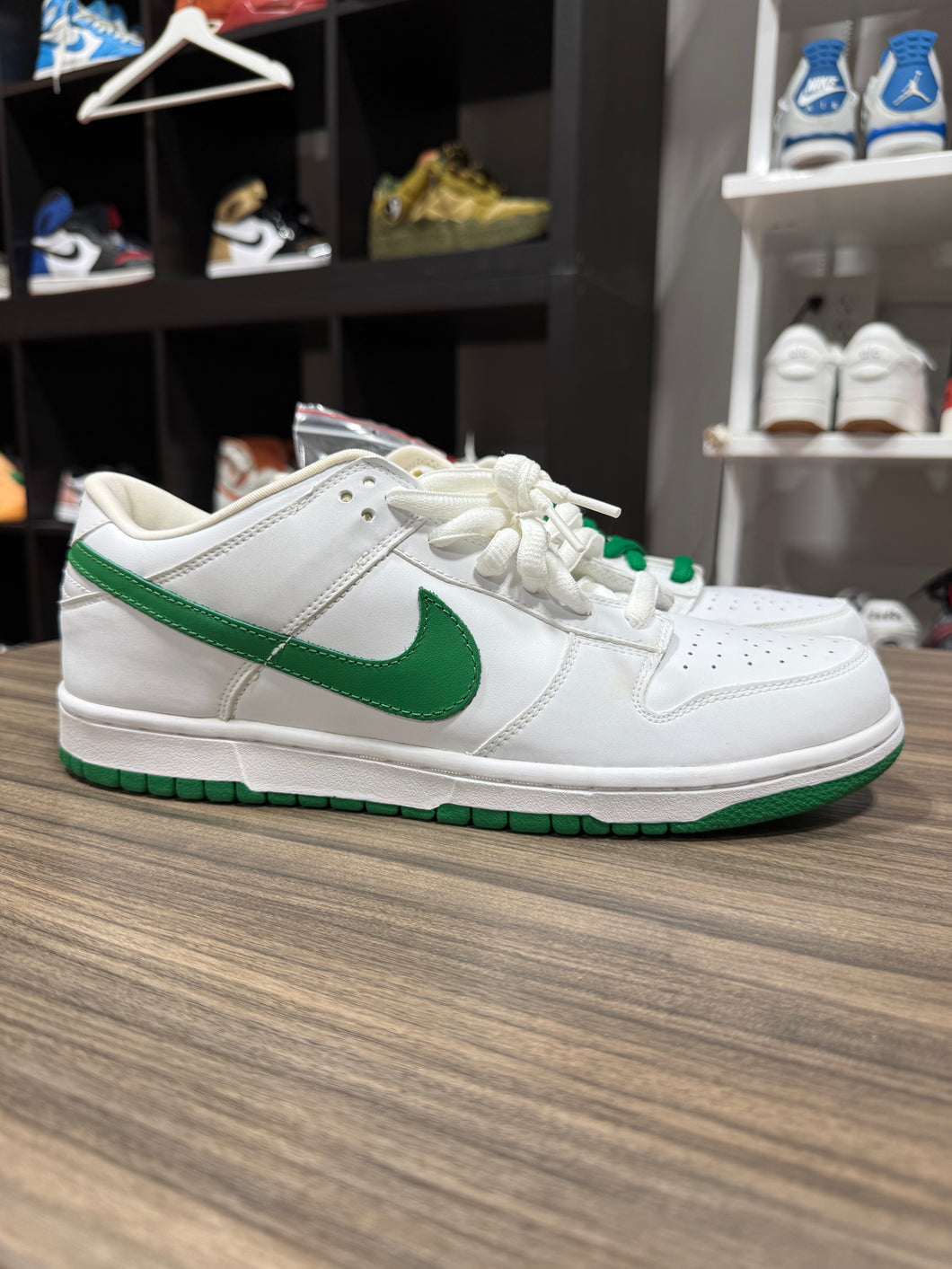 Nike SB Dunk Low White Classic Green Sz 11 No Box