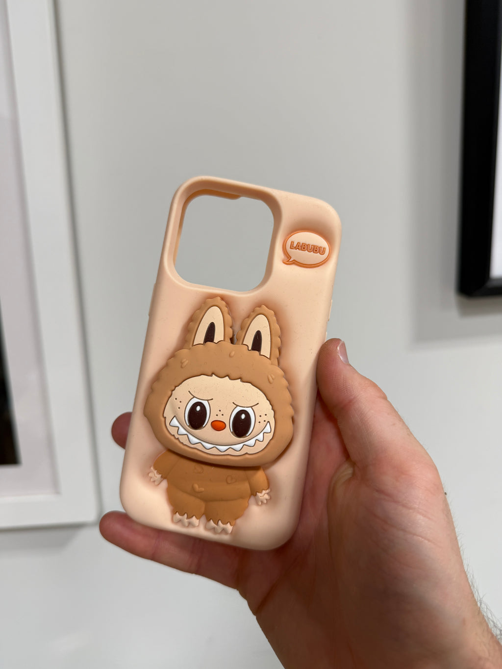 LaBuBu Soft Silicone Phone Cover With Holder Case for Apple iPhone 13/14/15 pro