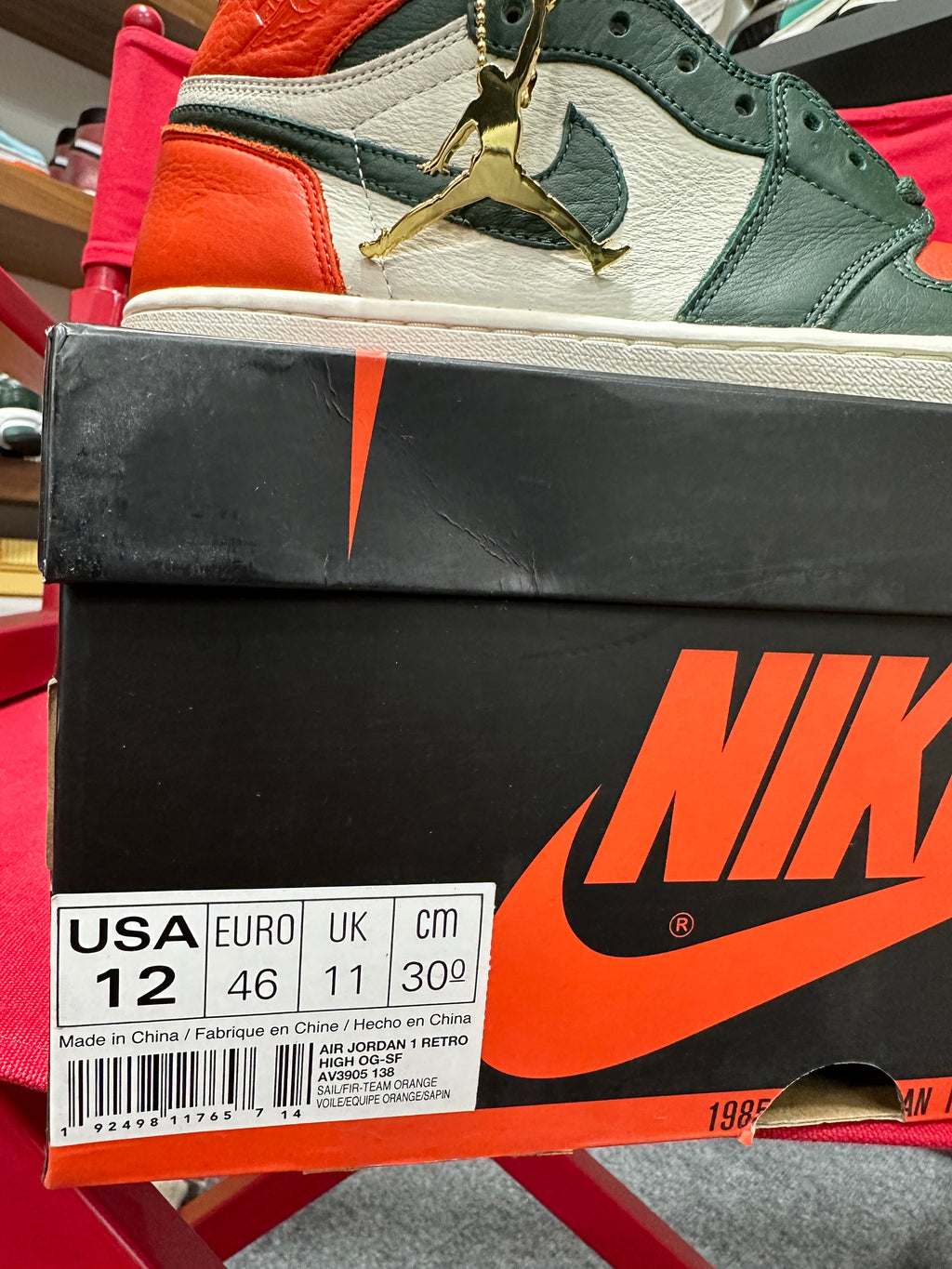 Jordan 1 Retro High SoleFly Art Basel Sail Sz 12