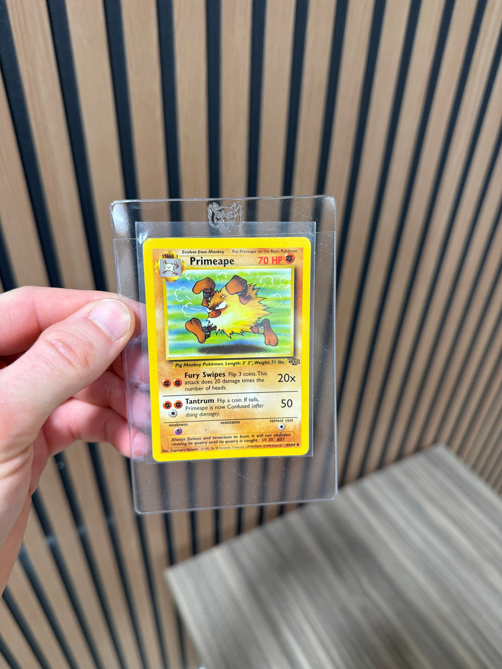 Pokemon - Primeape Fossil Set Uncommon Unlimited 43/64 MP