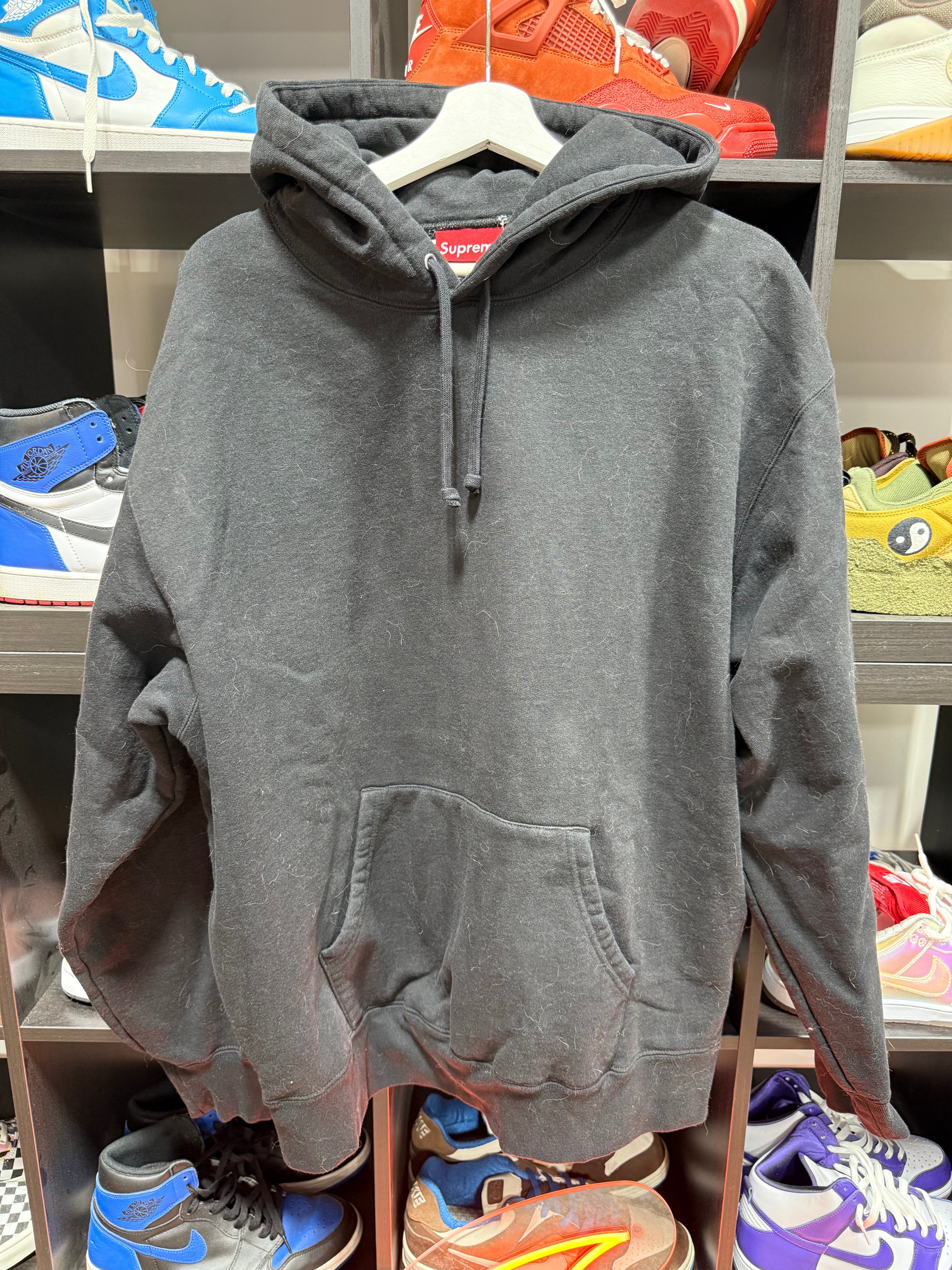 Supreme Satin Applique Hooded Sweatshirt (FW24) Sz XL