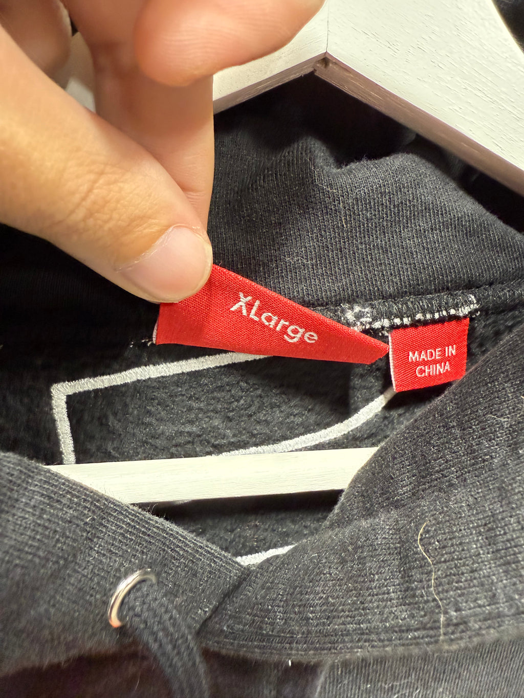 Supreme Satin Applique Hooded Sweatshirt (FW24) Sz XL