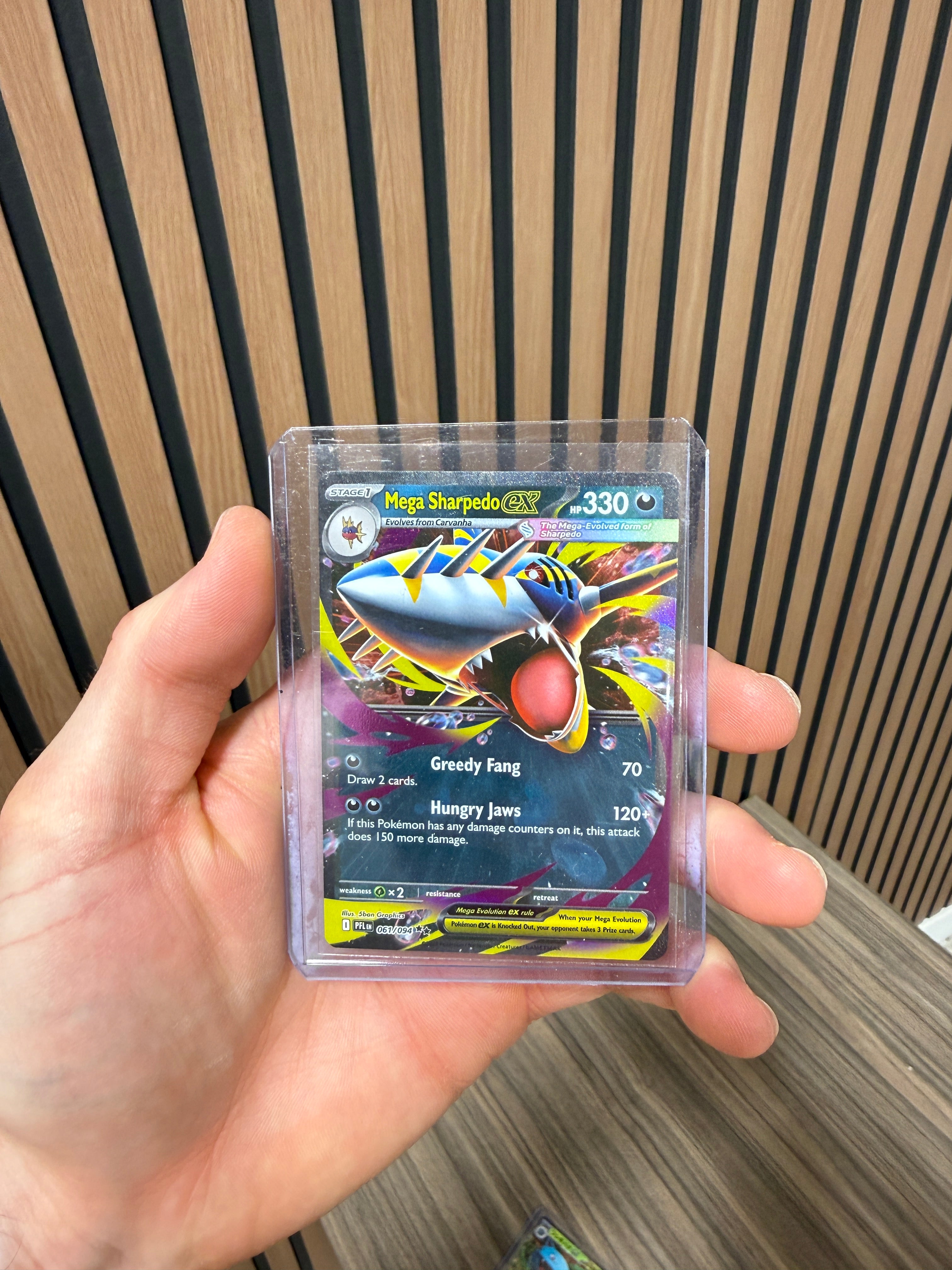 Mega Sharpedo EX Double Rare 61/094 ME02: Phantasmal Flames Pokémon TCG