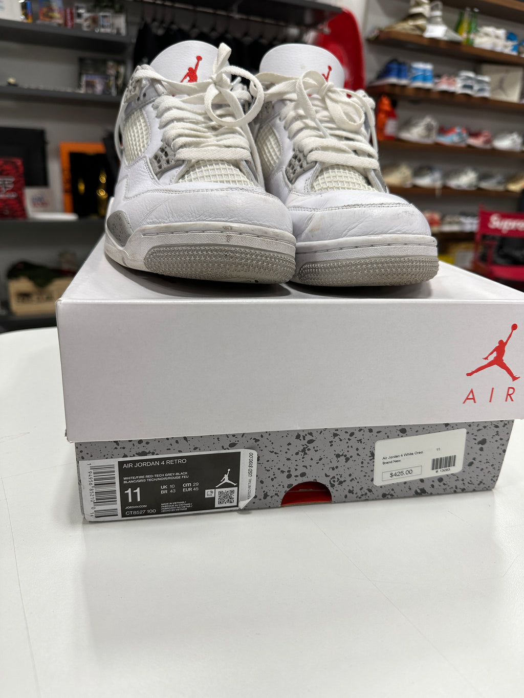 Jordan 4 Retro White Oreo (2021) Sz 10