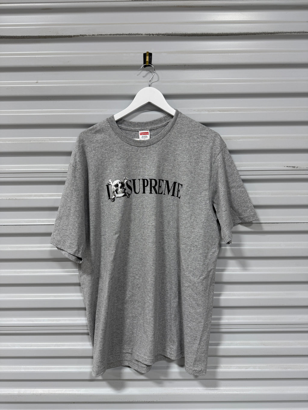 Supreme Skull Tee 'Heather Grey' Sz L