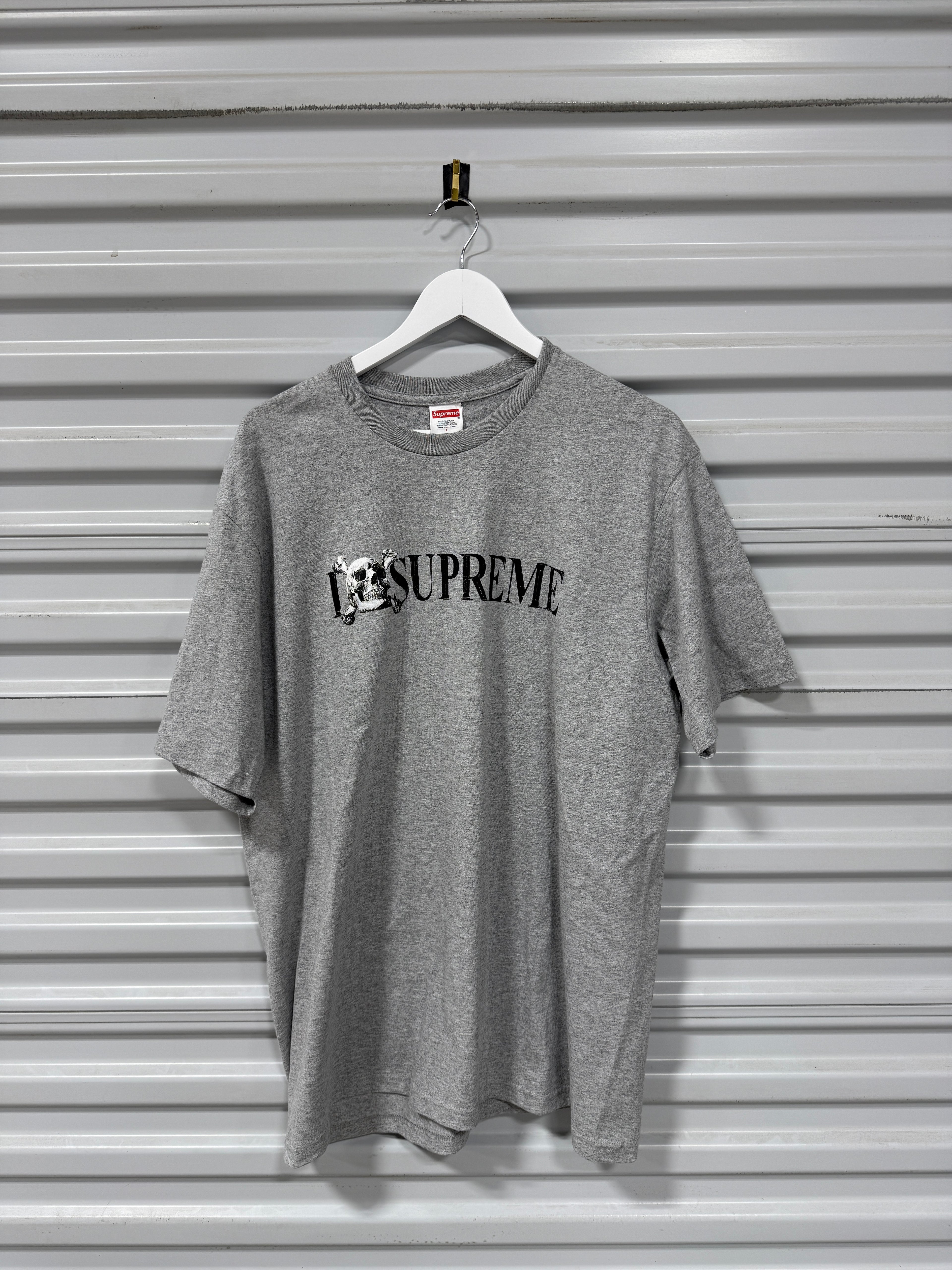 Supreme Skull Tee 'Heather Grey' Sz L