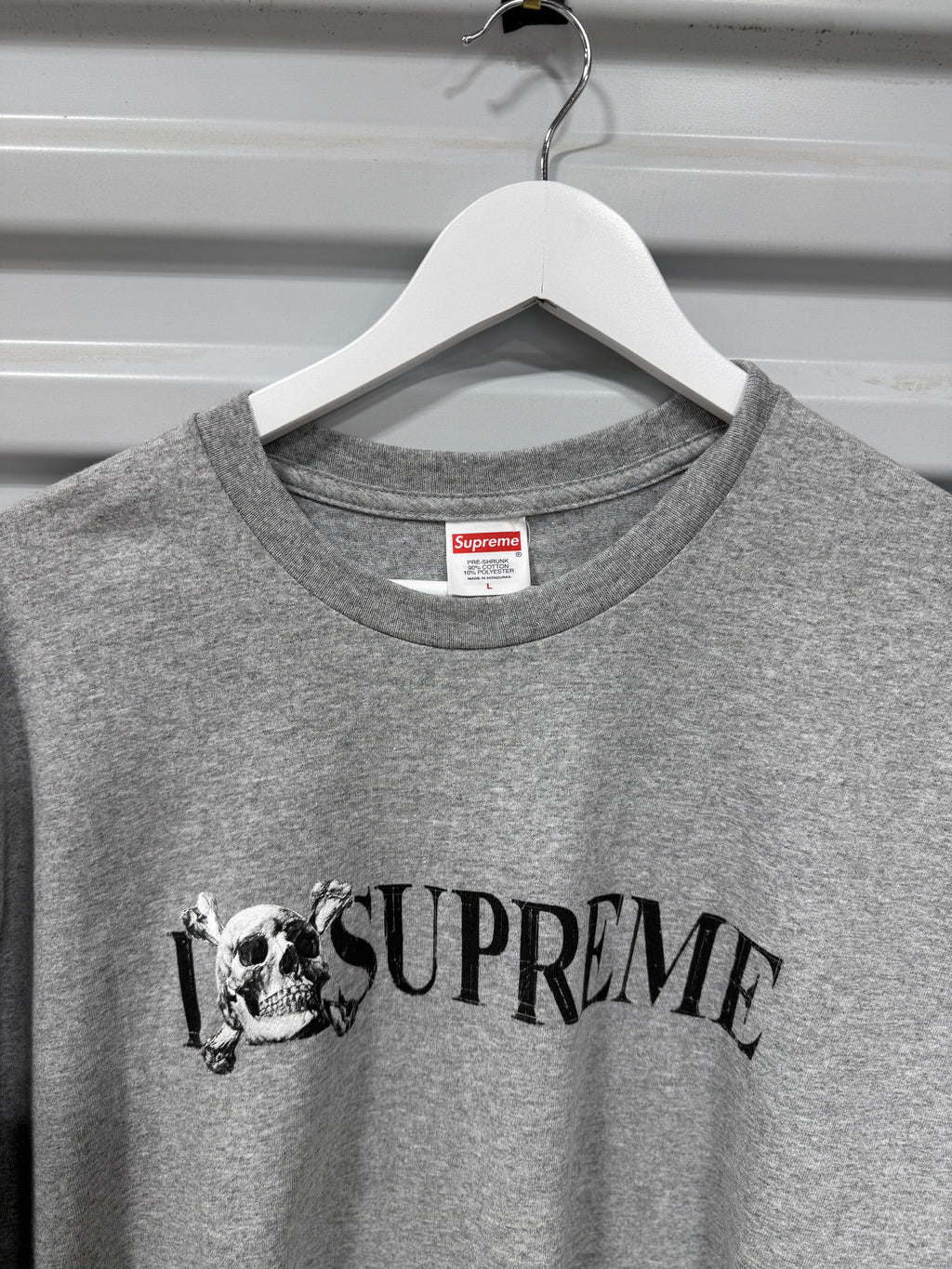 Supreme Skull Tee 'Heather Grey' Sz L