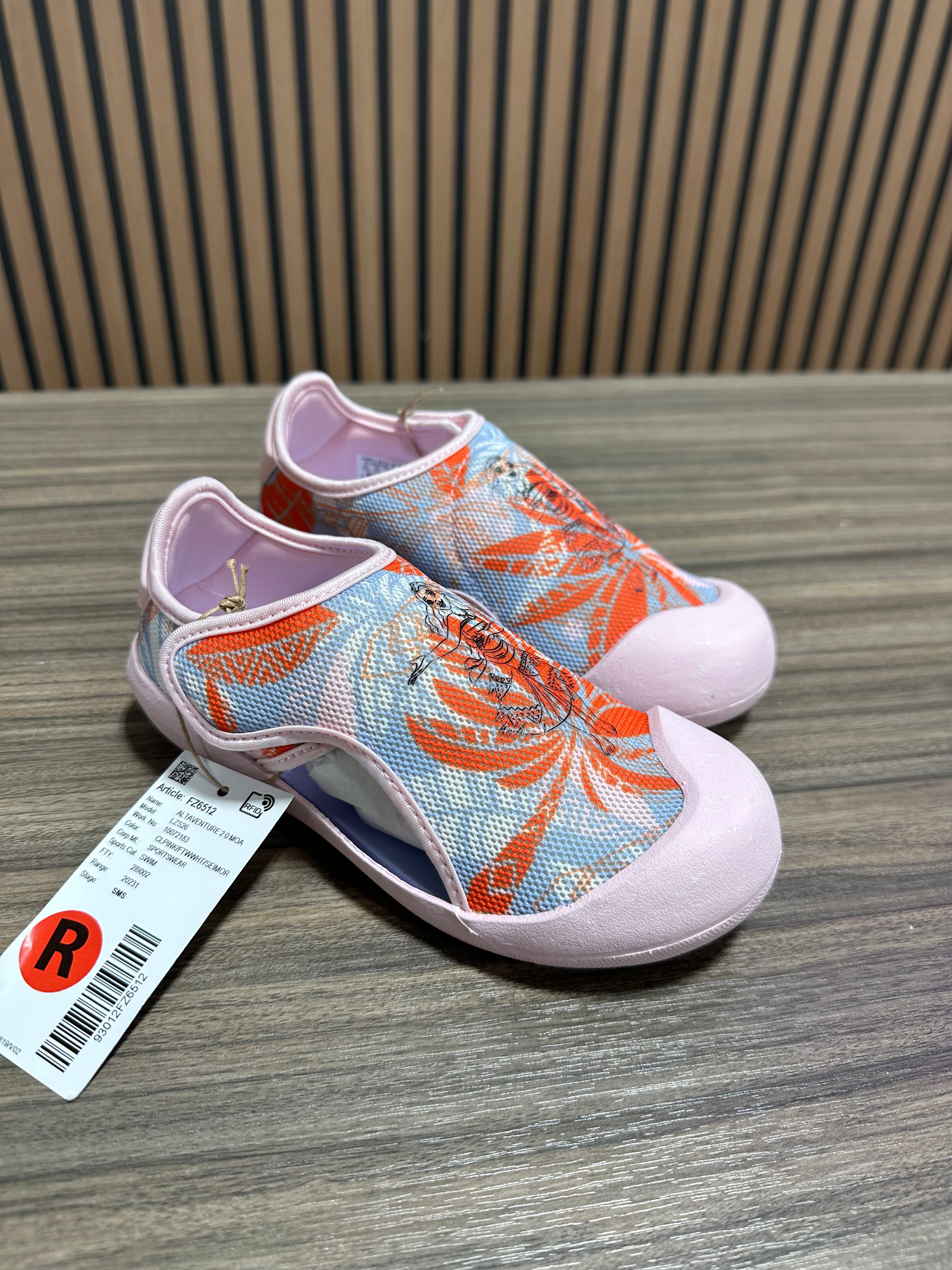 Pink Adidas x Disney AltaVenture 2.0 Moana Kids' Swim Sandals Sz 3.5