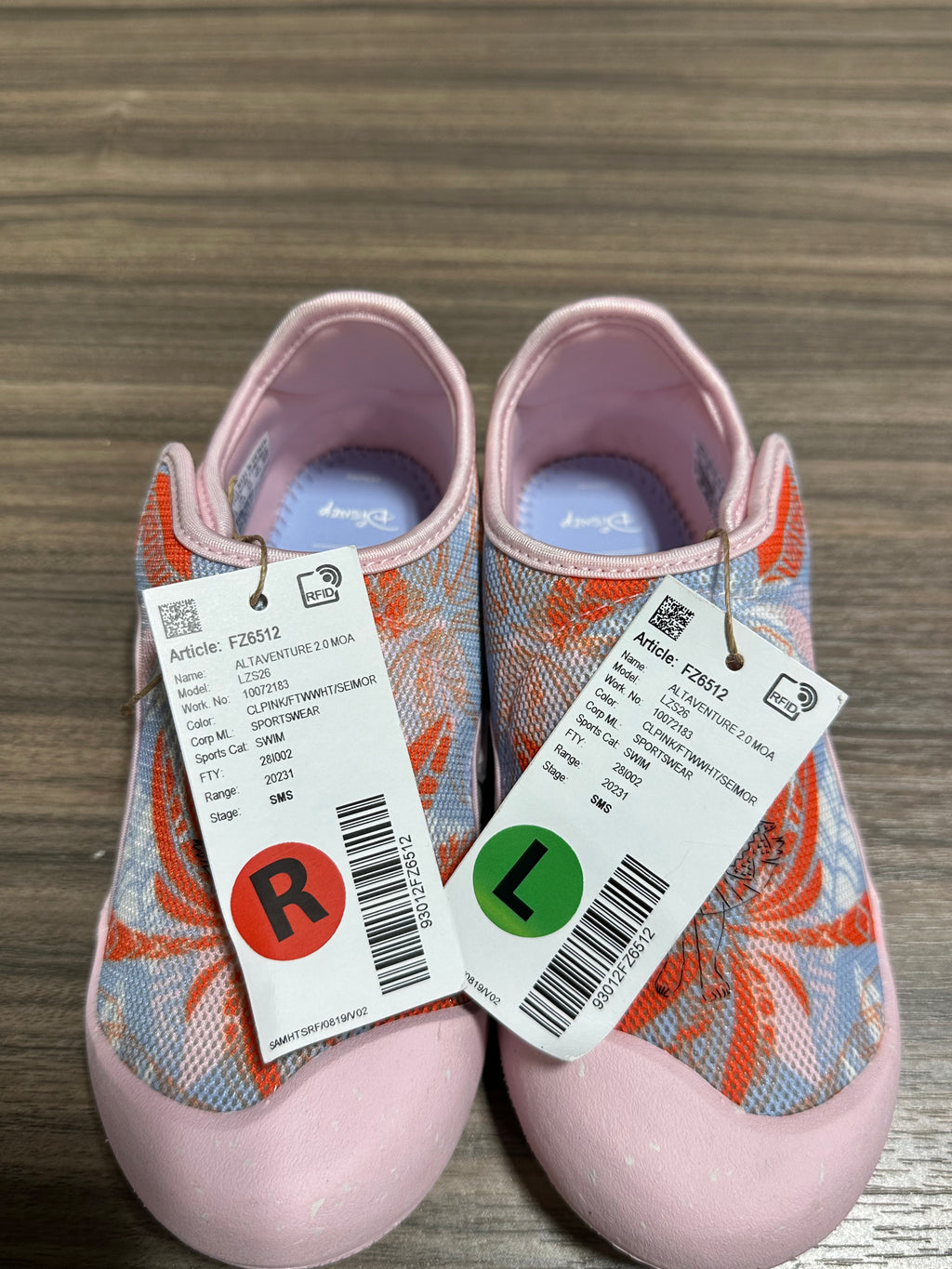 Pink Adidas x Disney AltaVenture 2.0 Moana Kids' Swim Sandals Sz 3.5