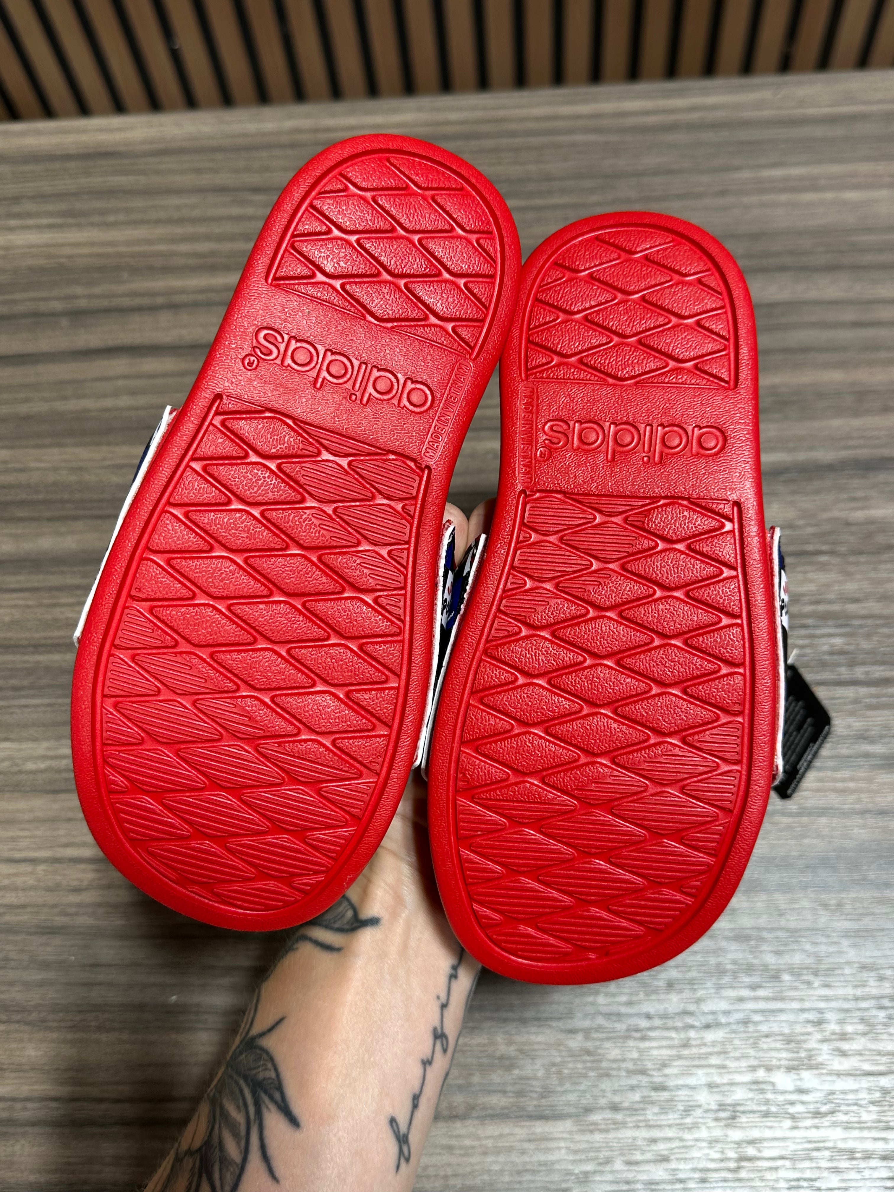 Adidas x Disney Spider-Man Adilette Comfort Slide Sandals Sz 3.5