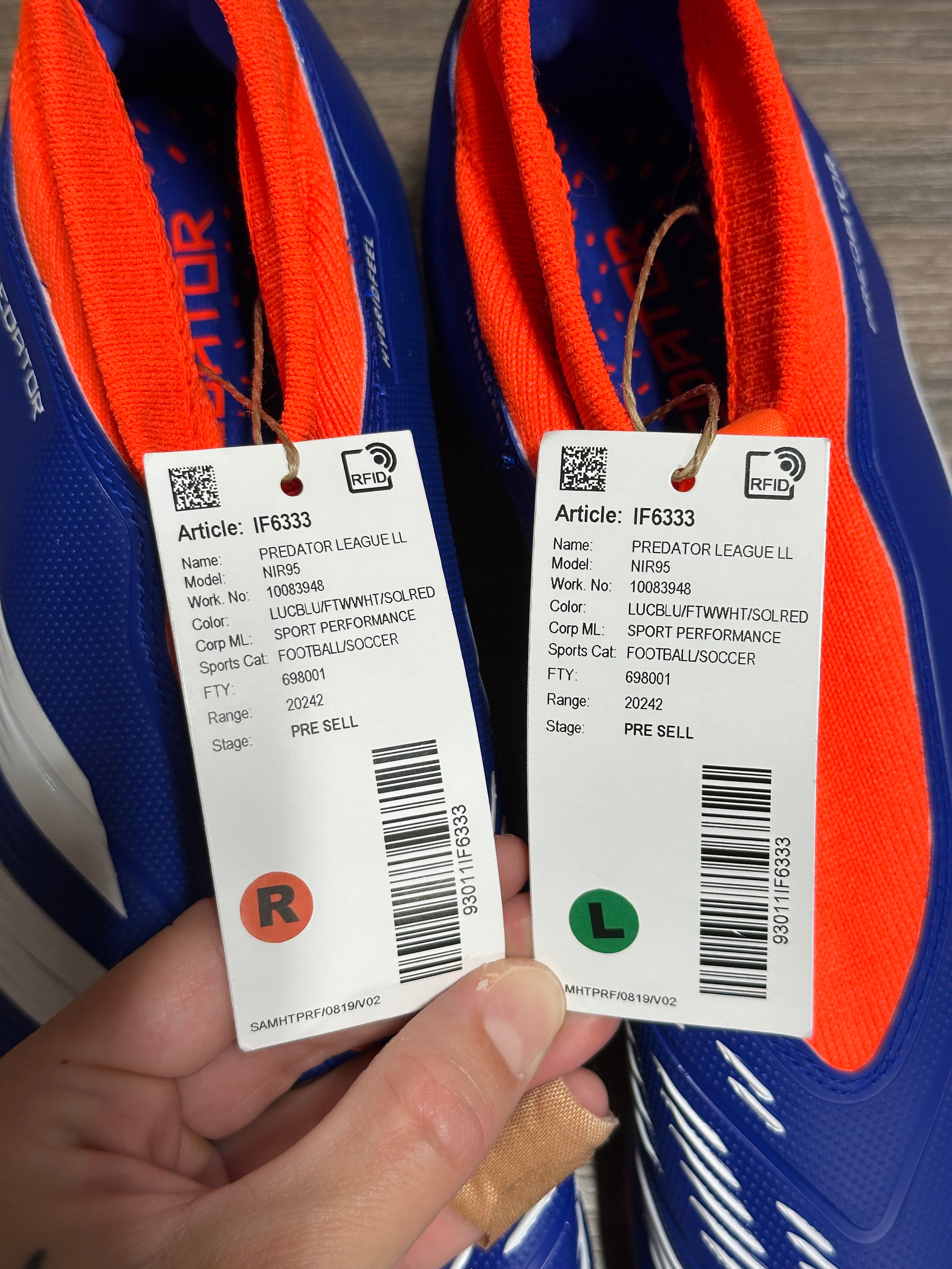 Adidas Predator League Laceless Firm Ground Sz 9