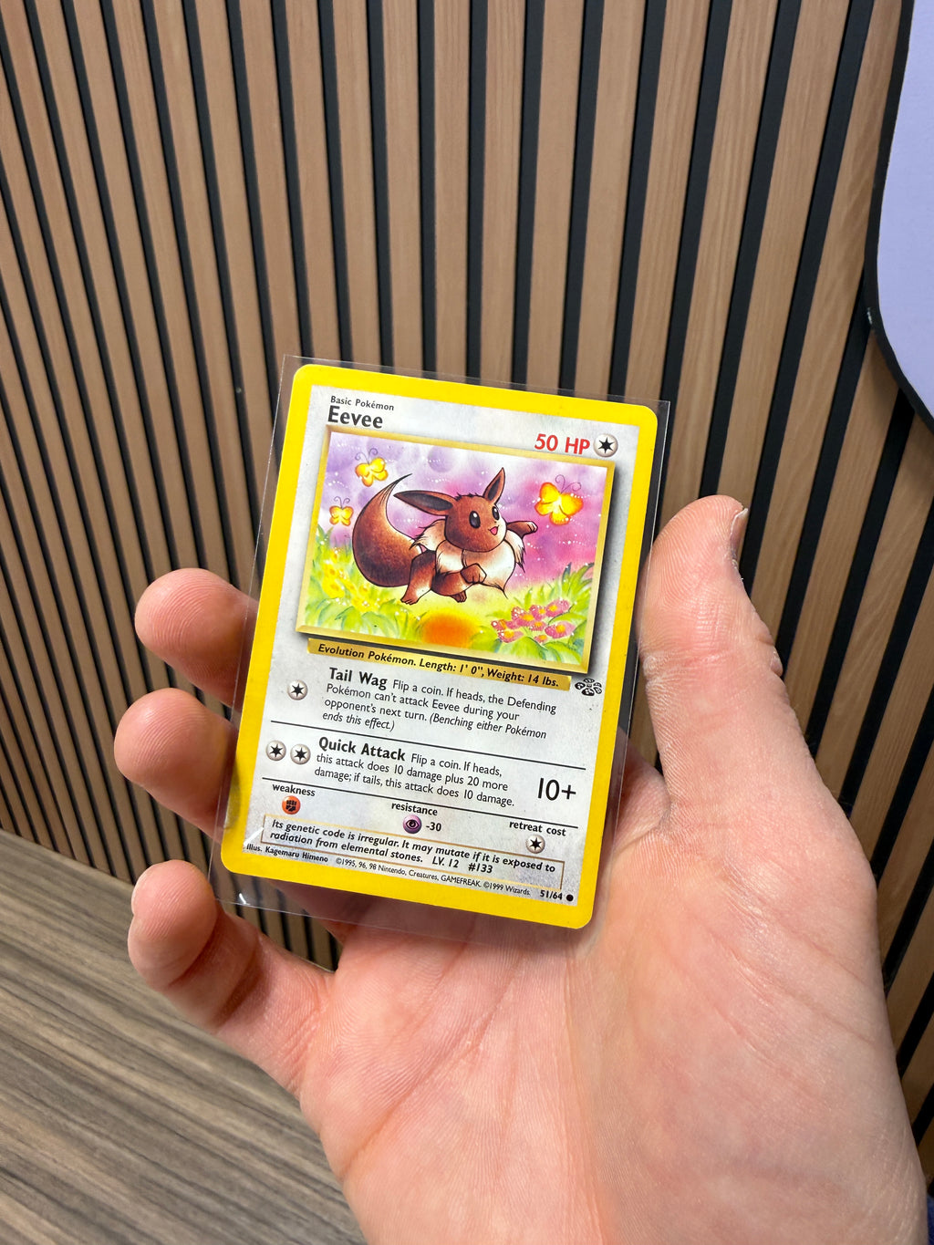 EEVEE 51/64 POKEMON CARD 1999 JUNGLE SET PLAYED NICE COMMON