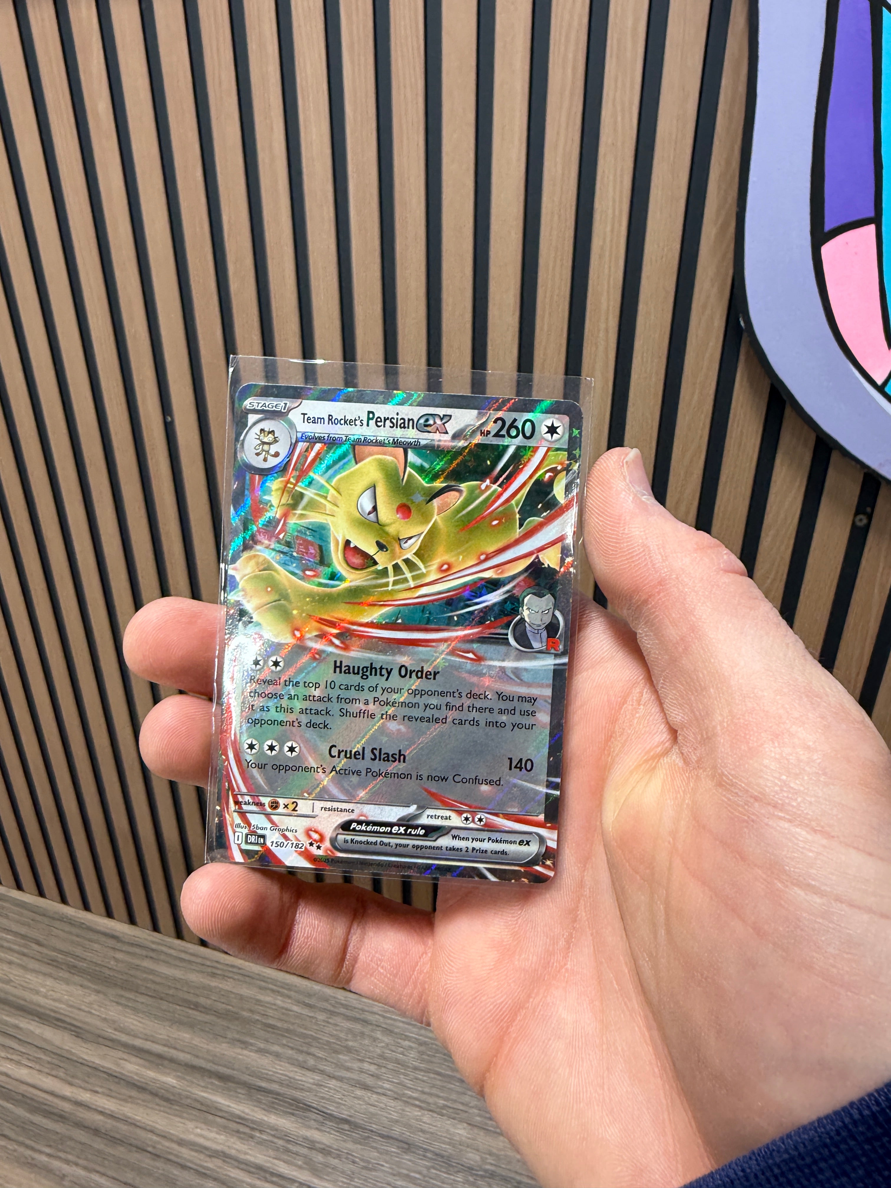 Pokemon Team Rocket's Persian ex 150/182 Ultra Rare Destined Rivals NM