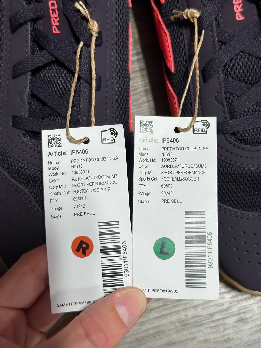 adidas Predator Club Indoor Sala Sz 9