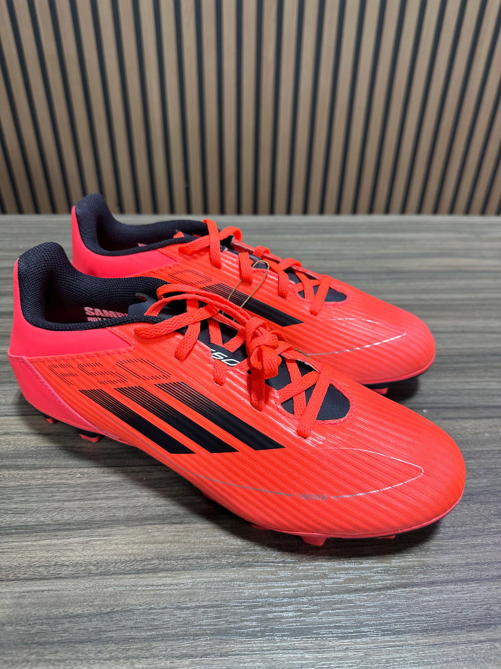 Adidas F50 Club FG/MG Turbo/Aurora Black/Platinum Metallic Sz 9